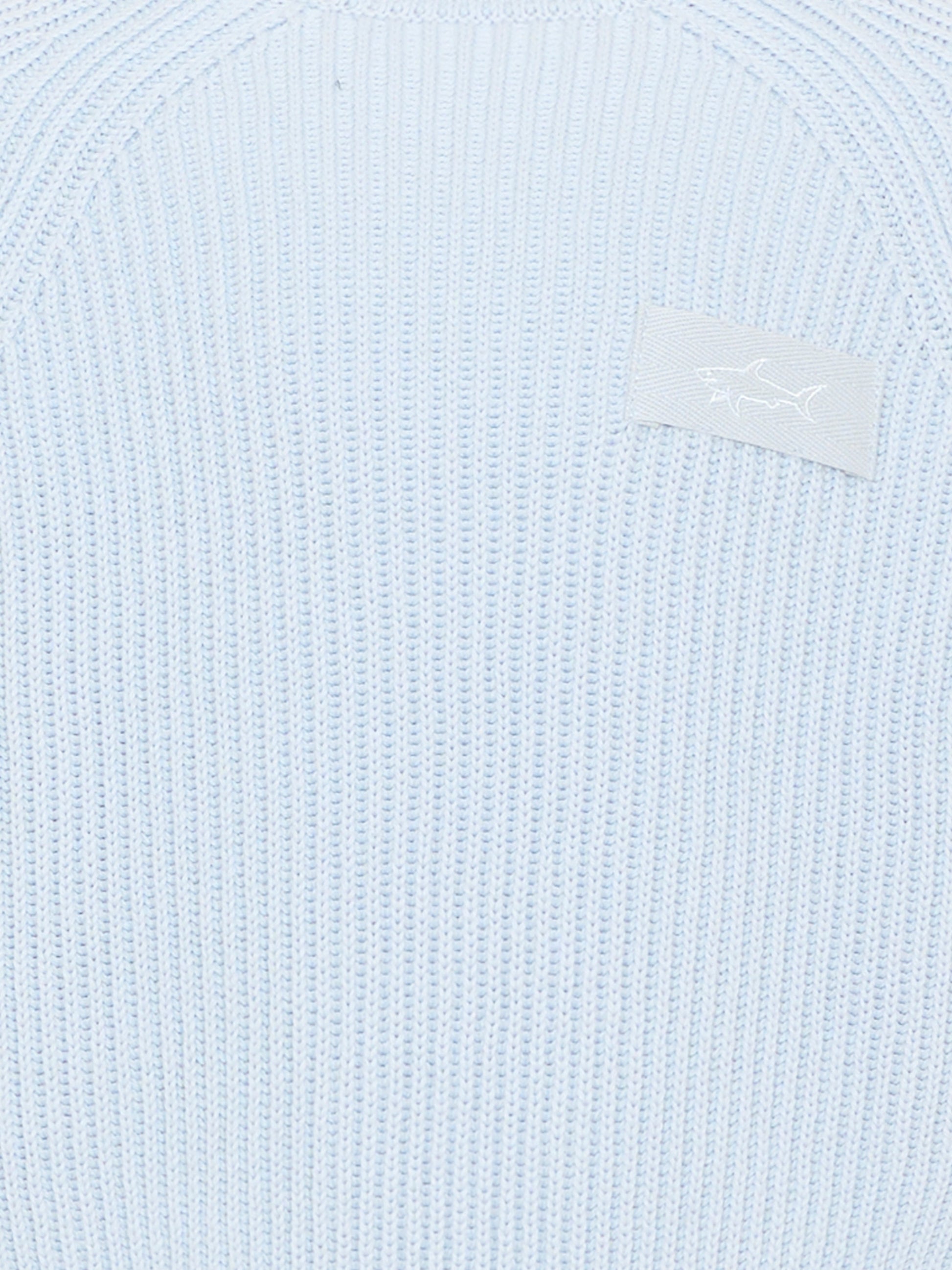 Maglione celeste per bambino con logo,Paul & Shark Junior,WUW008 LHE43 40705