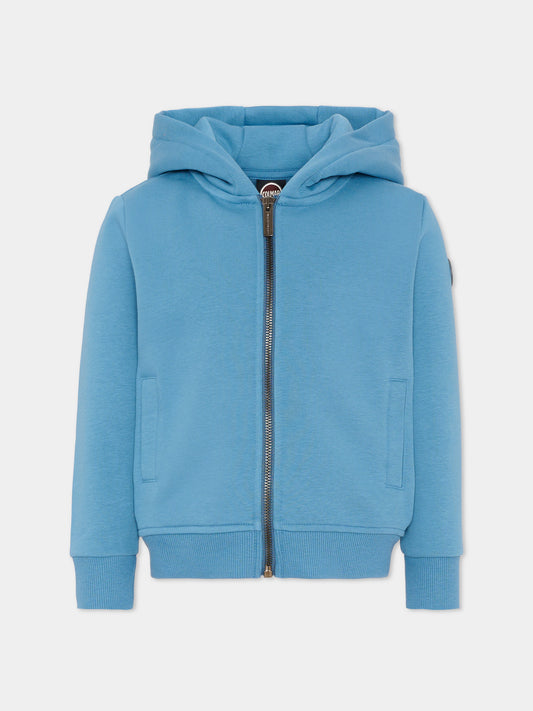 Felpa celeste per bambino con logo,Colmar Originals Kids,3645N 1WX 733