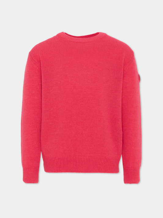 Maglione fucsia per bambina con logo,Colmar Originals Kids,9800 3ZO 33