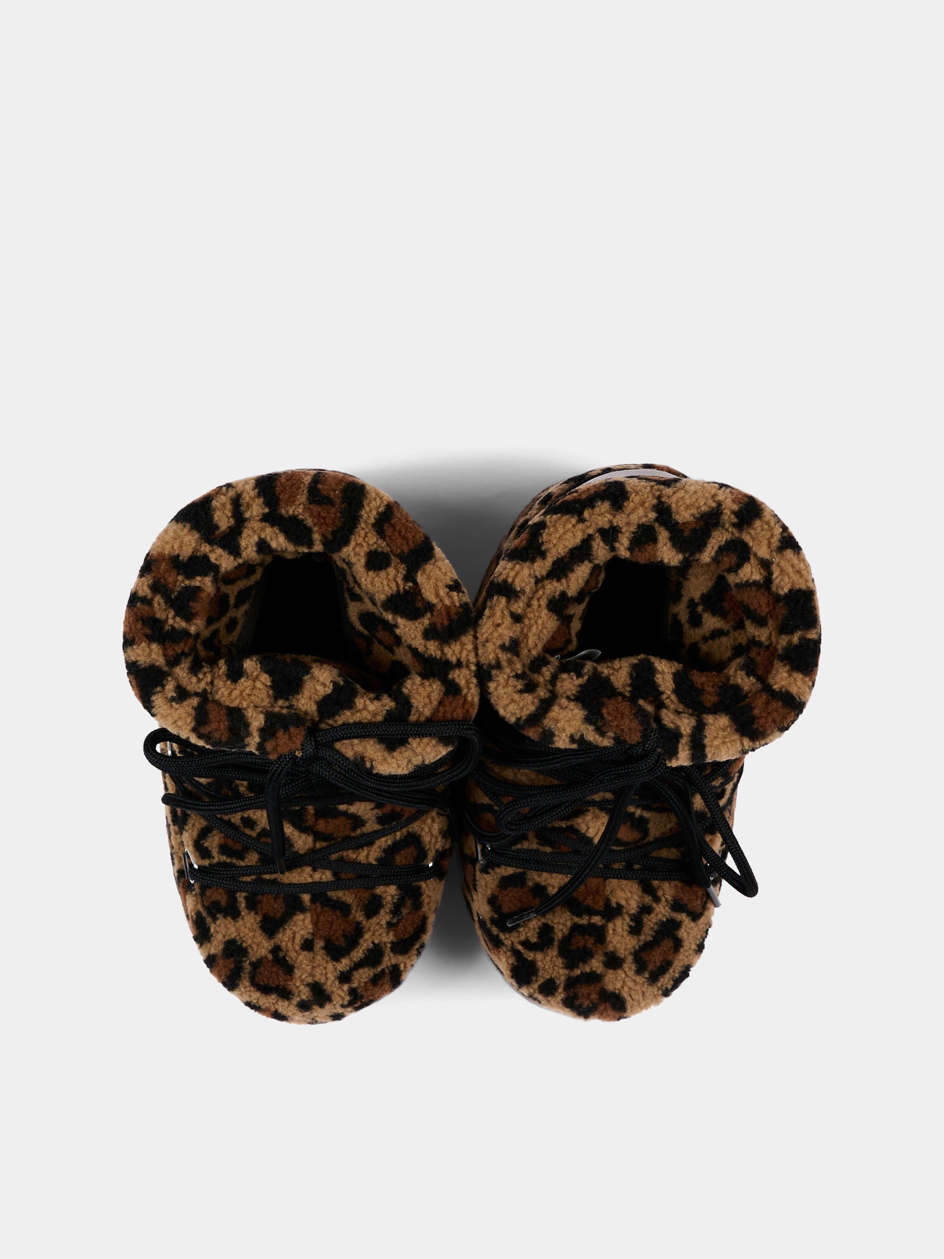 Stivali neve animalier per bambina con logo,Moon Boot,80D1409960 MM21