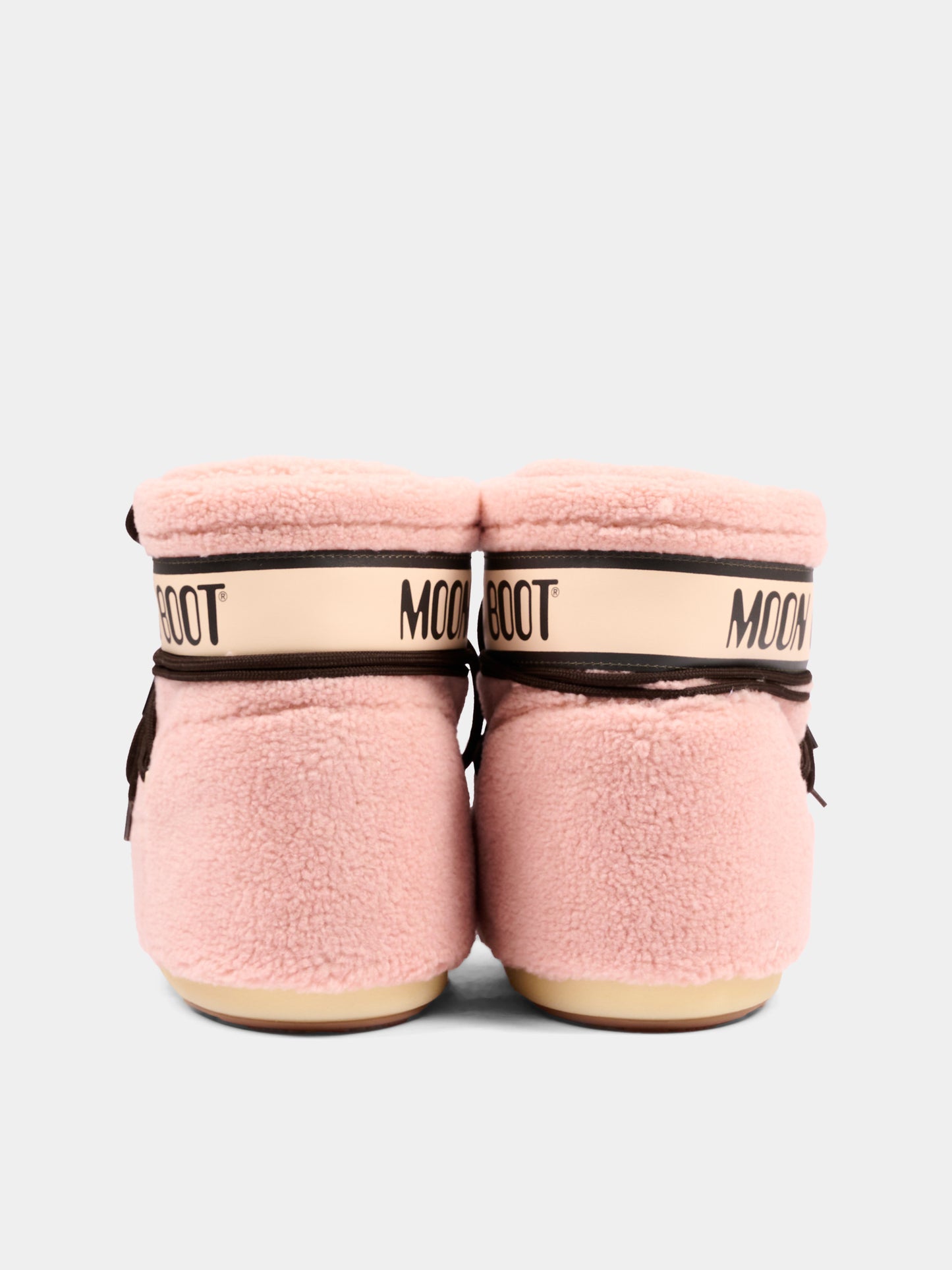 Stivali neve rosa per bambina con logo,Moon Boot,80D1409700 J001