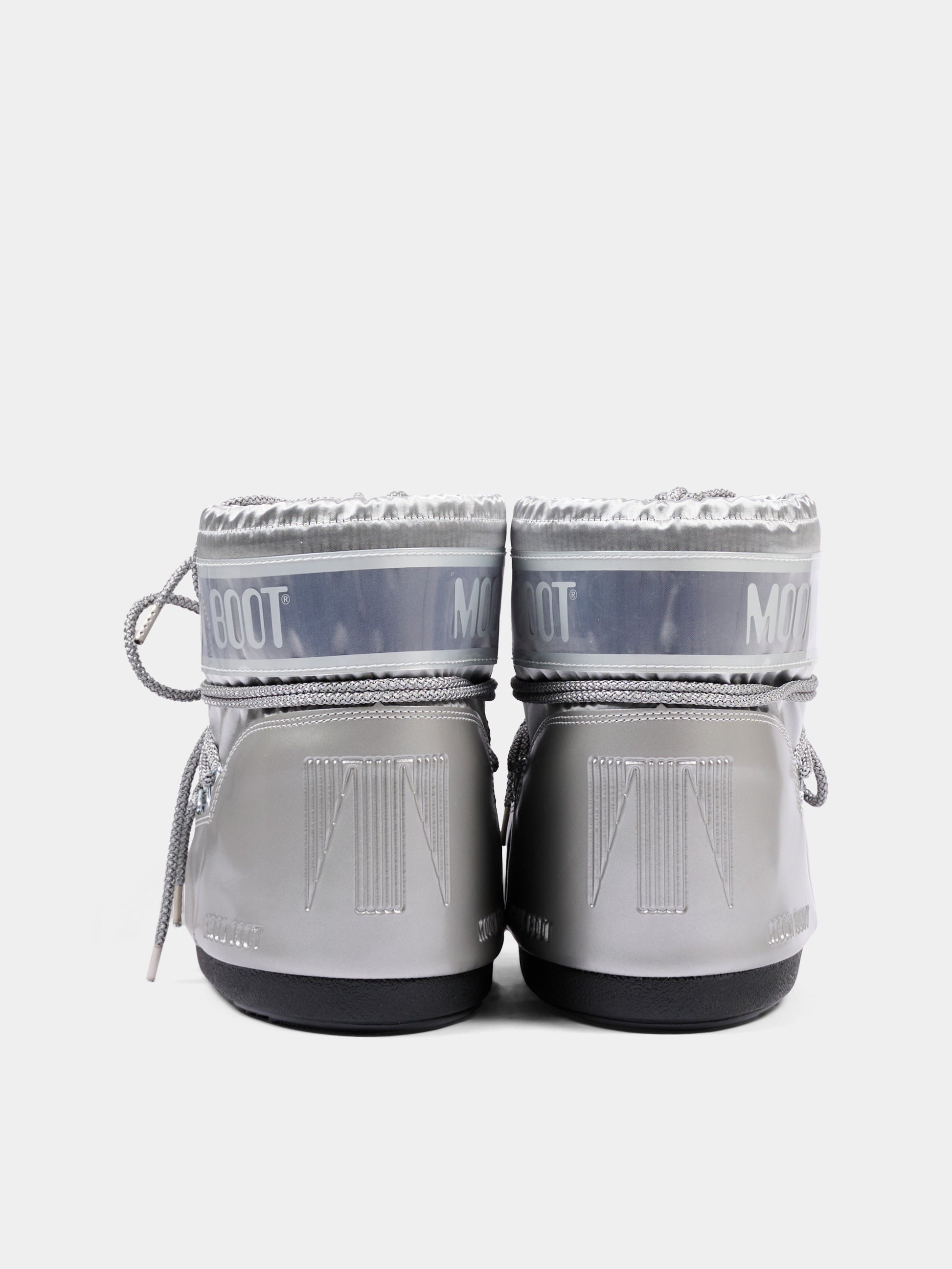 Stivali neve argento per bambina con logo,Moon Boot,80D1409350 H001