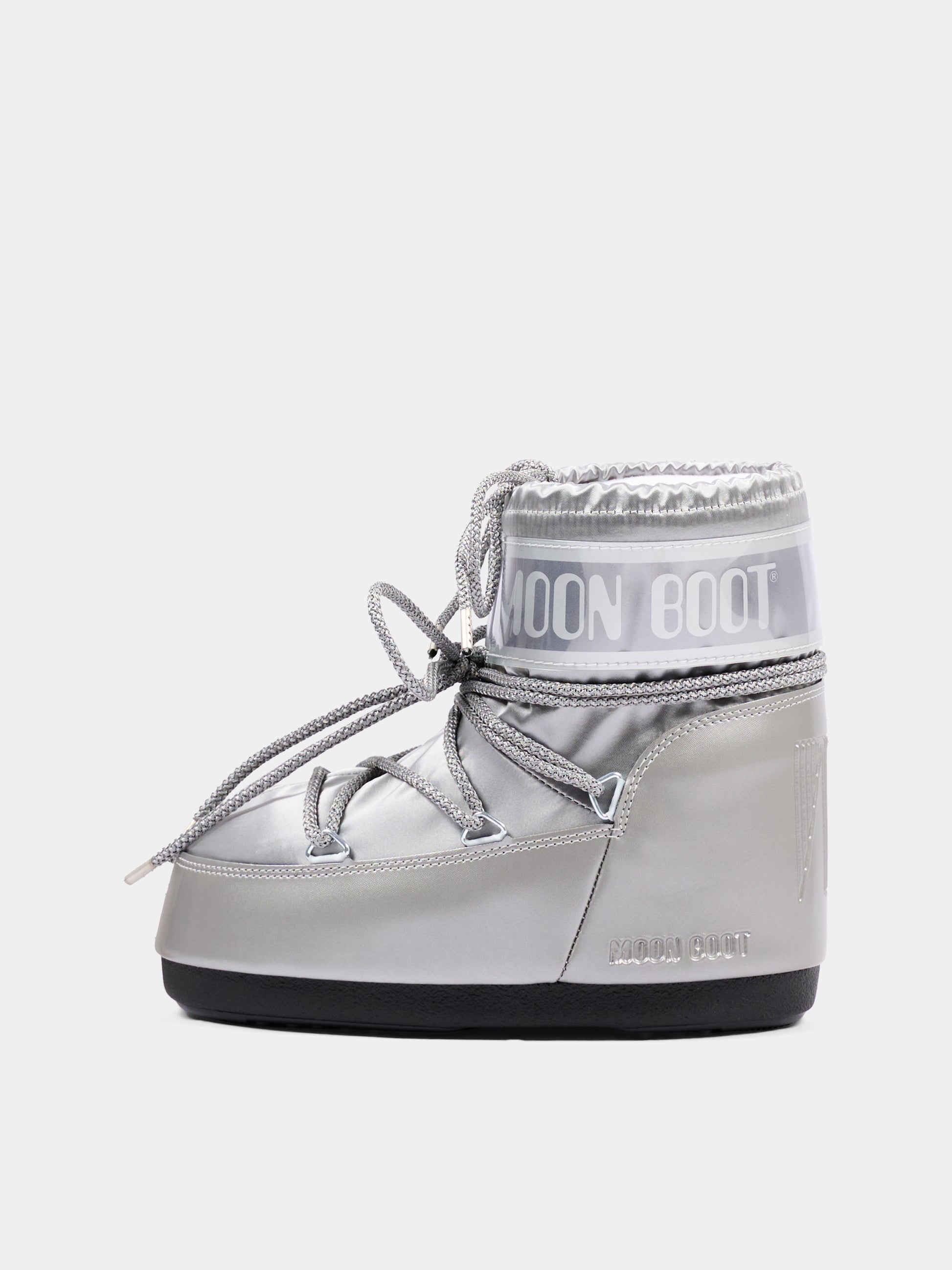 Stivali neve argento per bambina con logo,Moon Boot,80D1409350 H001