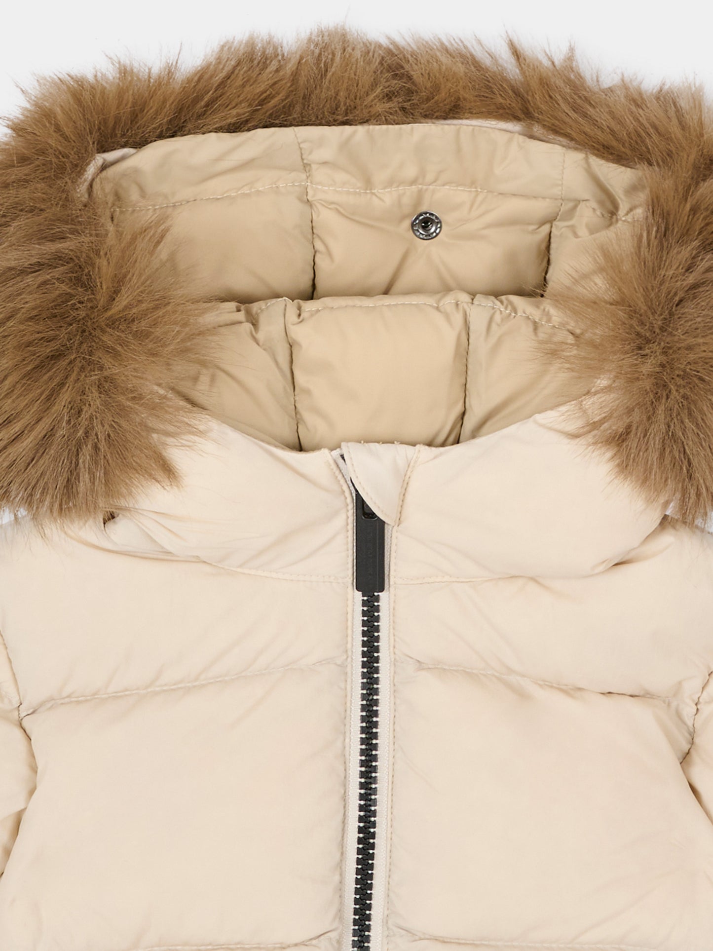 Piumino beige per neonato con cappuccio,Colmar Originals Kids,34000070E 4ZP 56