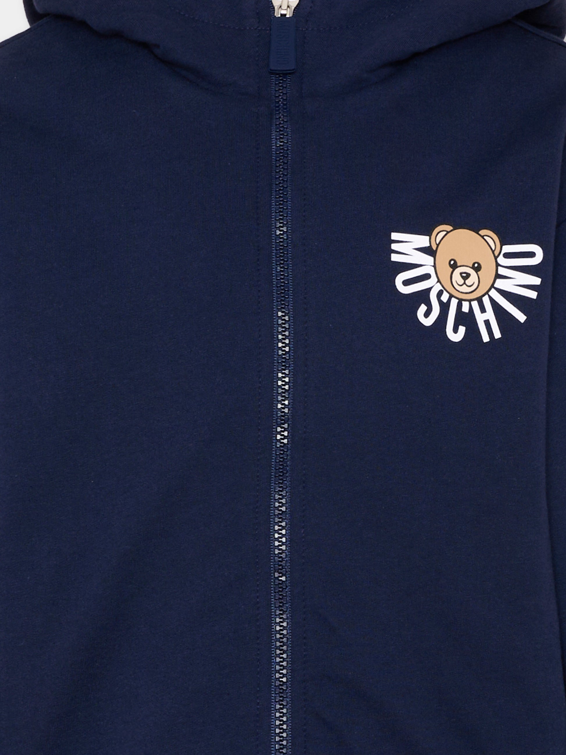Felpa blu per bambini con Teddy Bear,Moschino Kids,HUF09E LCA40 40016