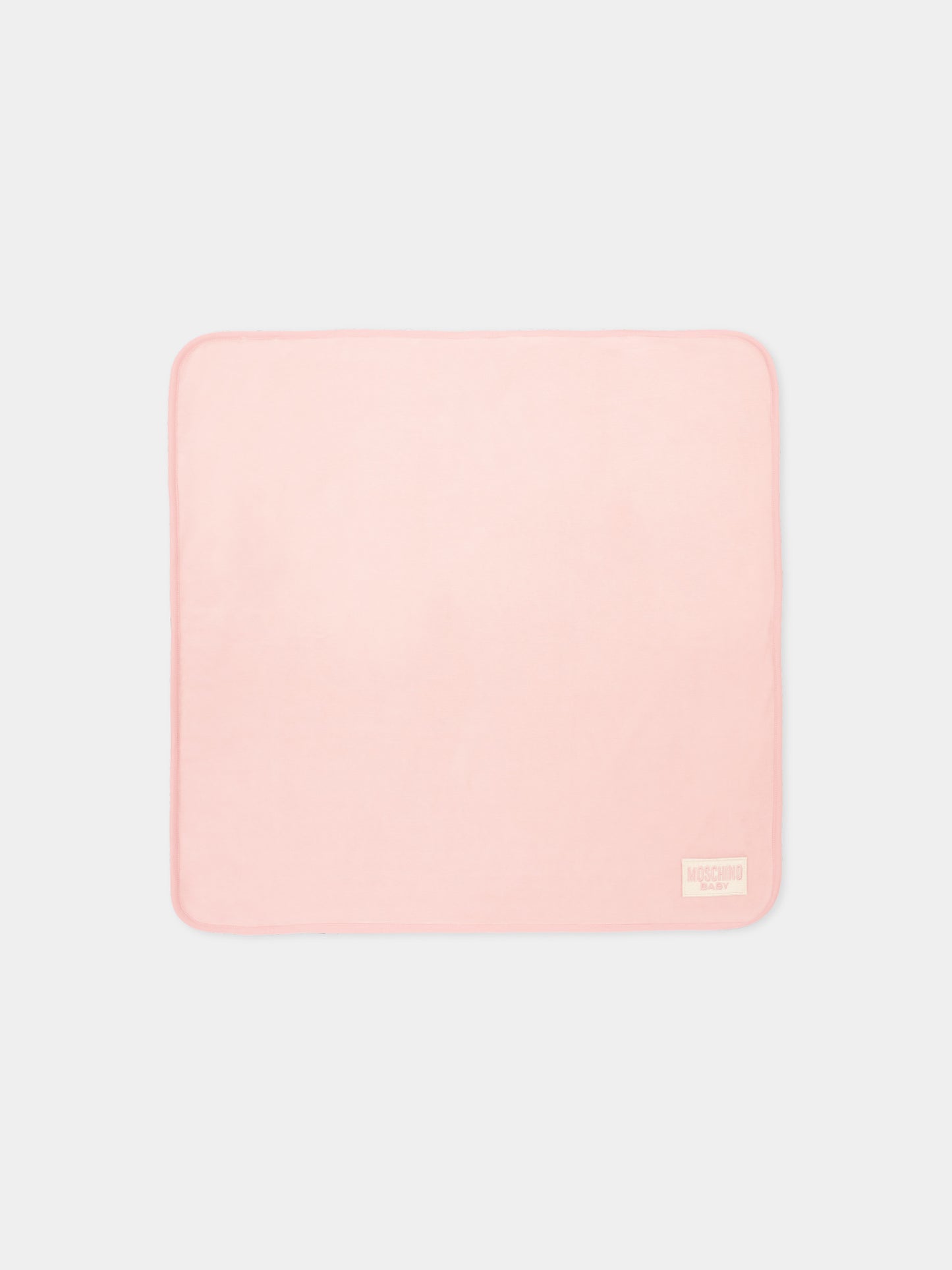 Coperta rosa per neonata con Teddy Bear,Moschino Kids,MPB00F LGA27 50209