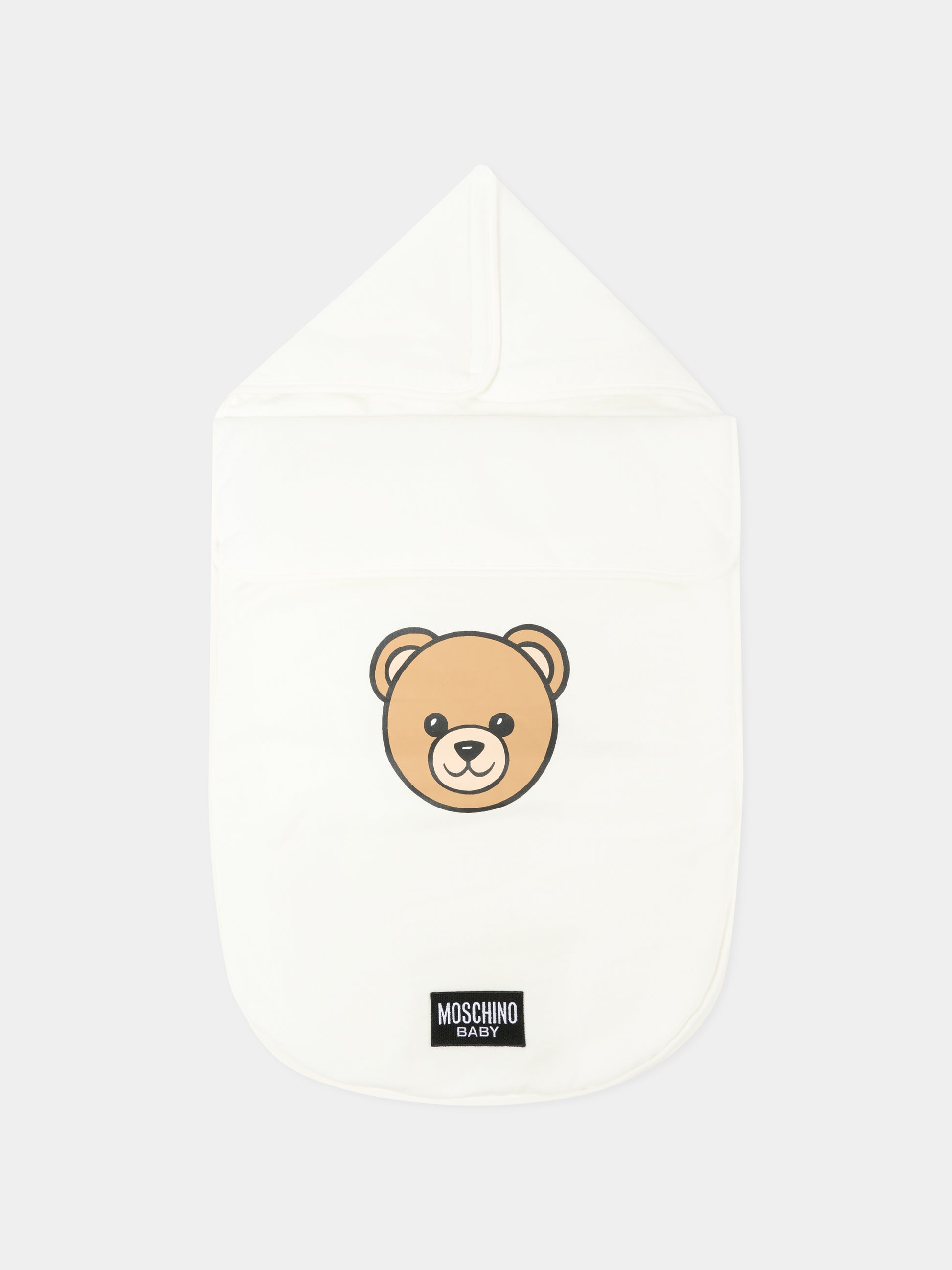 Sacco nanna avorio per neonati con Teddy Bear,Moschino Kids,MNE00P LCA40 10063