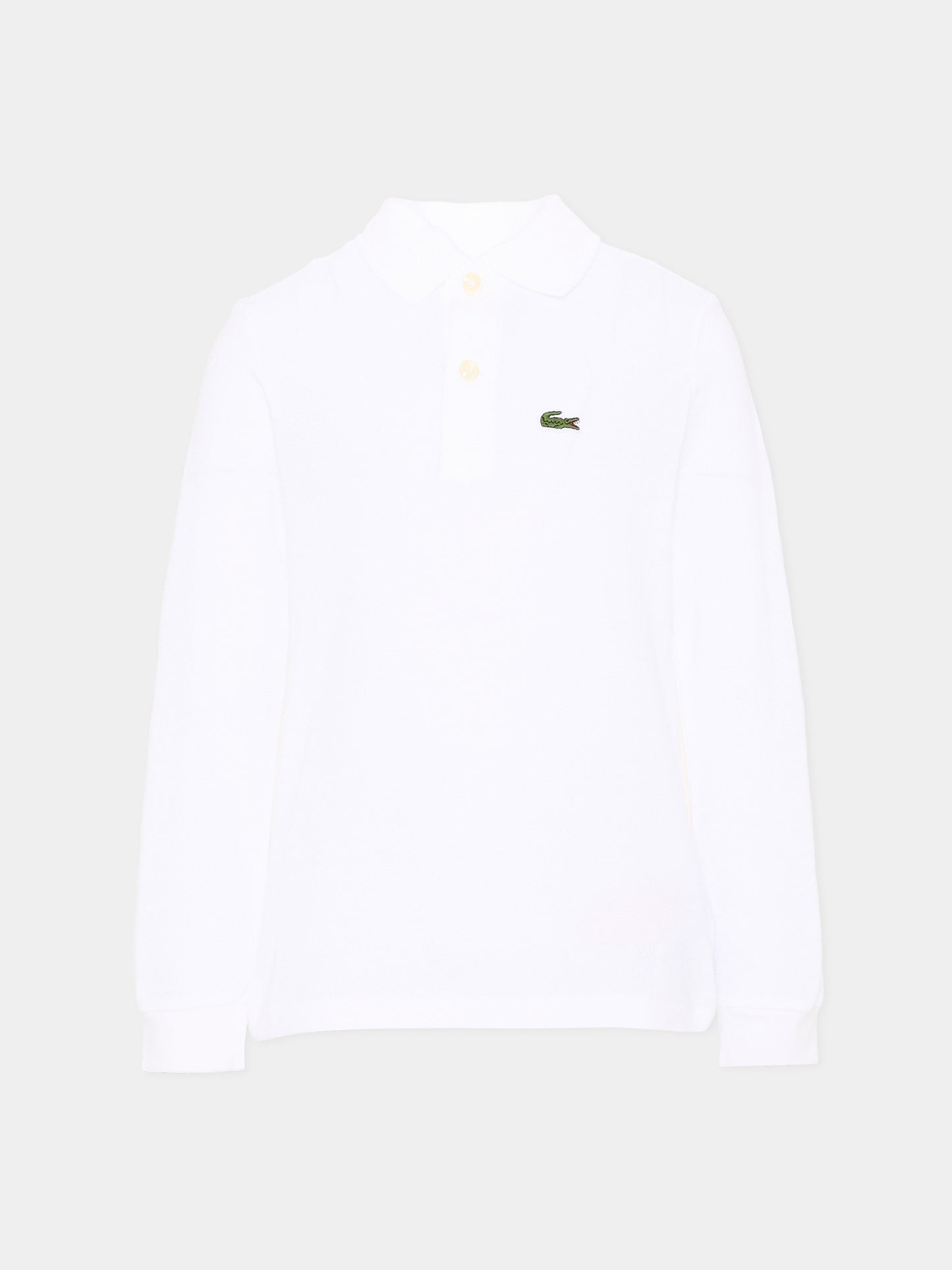 Polo bianca per bambino con logo,Lacoste,7387 W8L