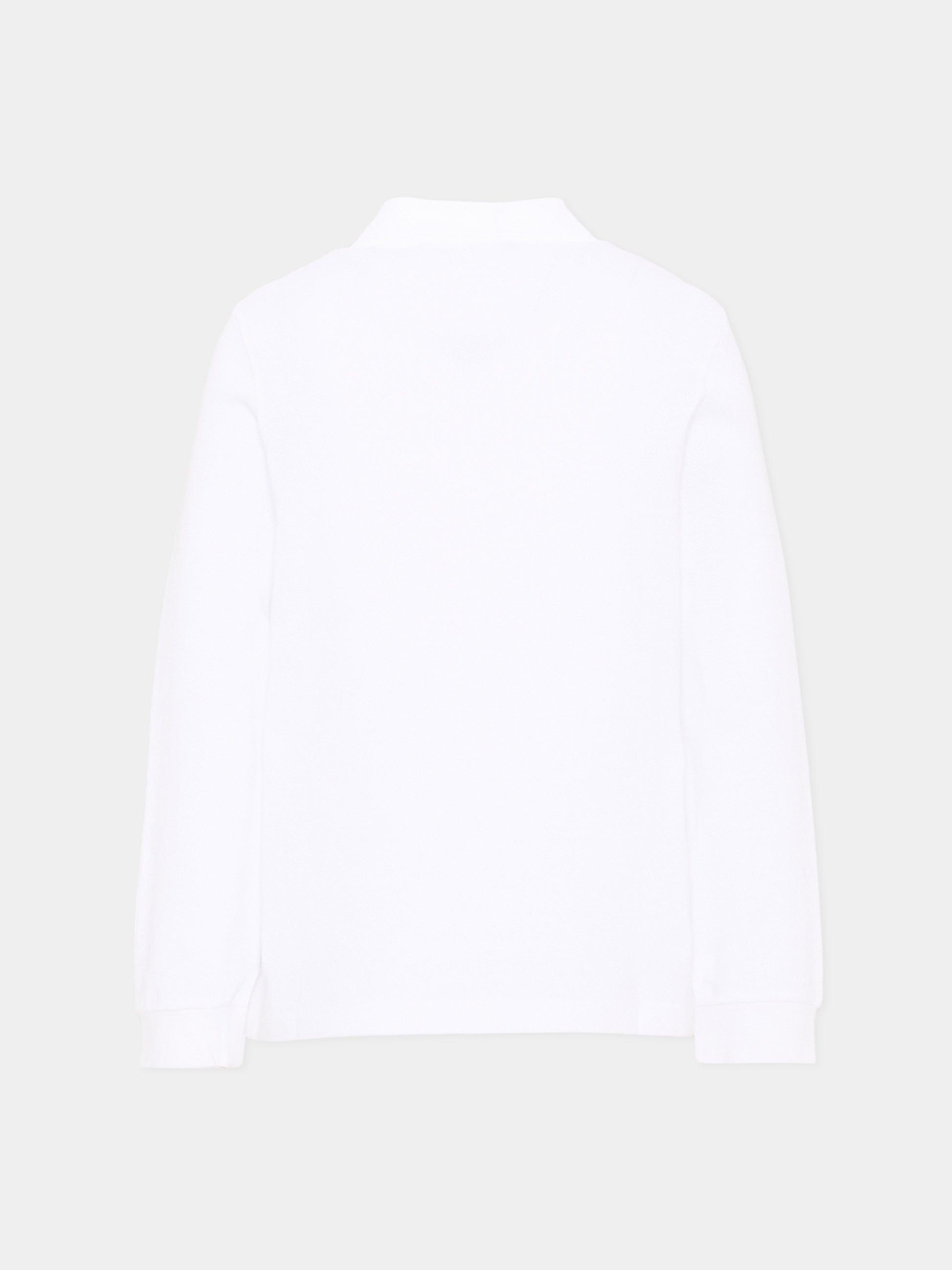 Polo bianca per bambino con logo,Lacoste,7387 W8L