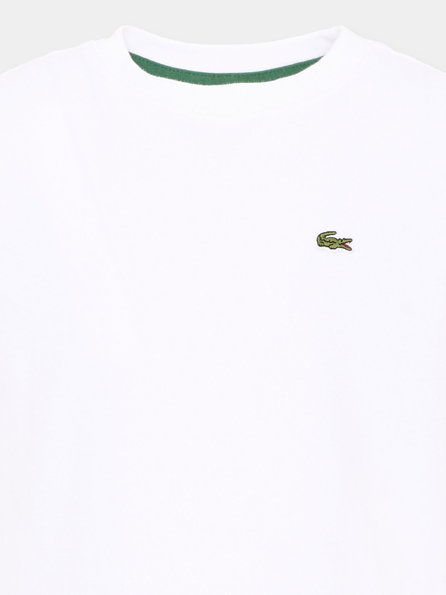 T-shirt bianca per bambini con logo,Lacoste,7867 W8L