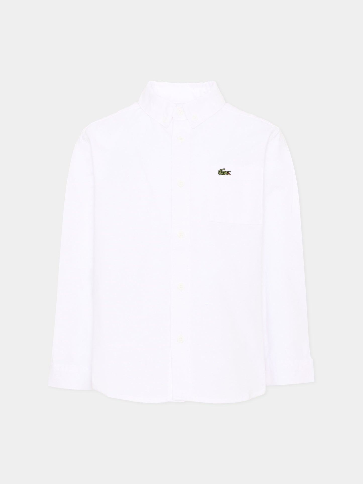 Camicia bianca per bambino con logo,Lacoste,7148 W8L