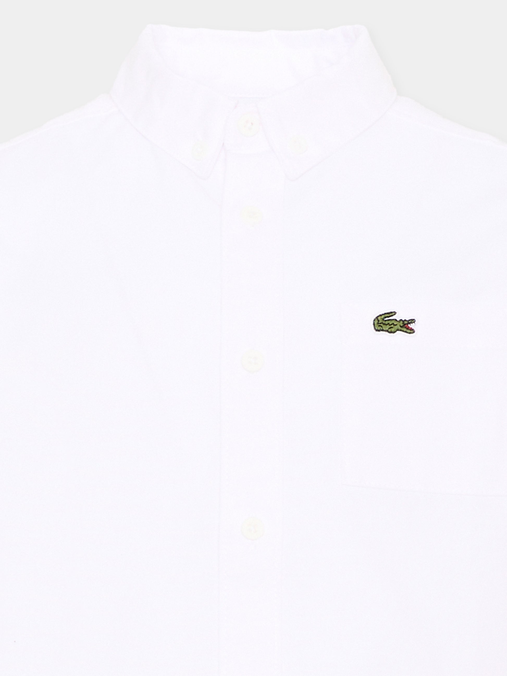 Camicia bianca per bambino con logo,Lacoste,7148 W8L