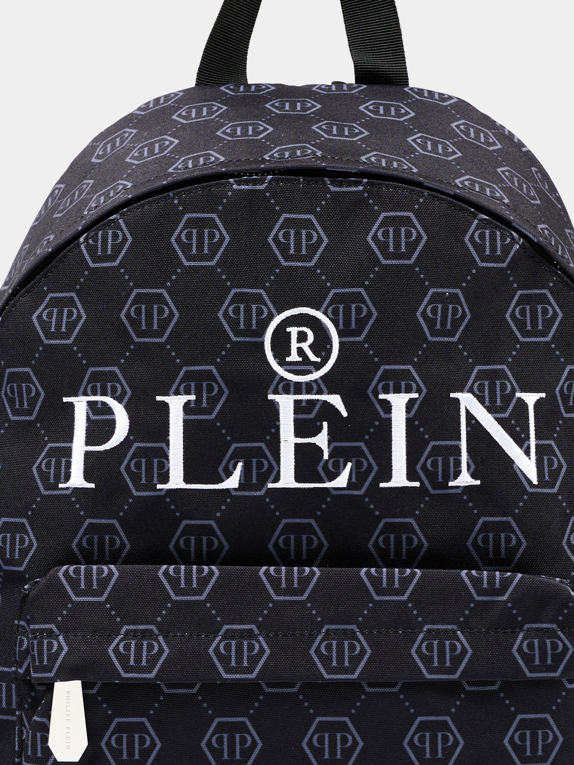Zaino nero per bambino con monogram,Philipp Plein Junior,F6PHJBBP141 110