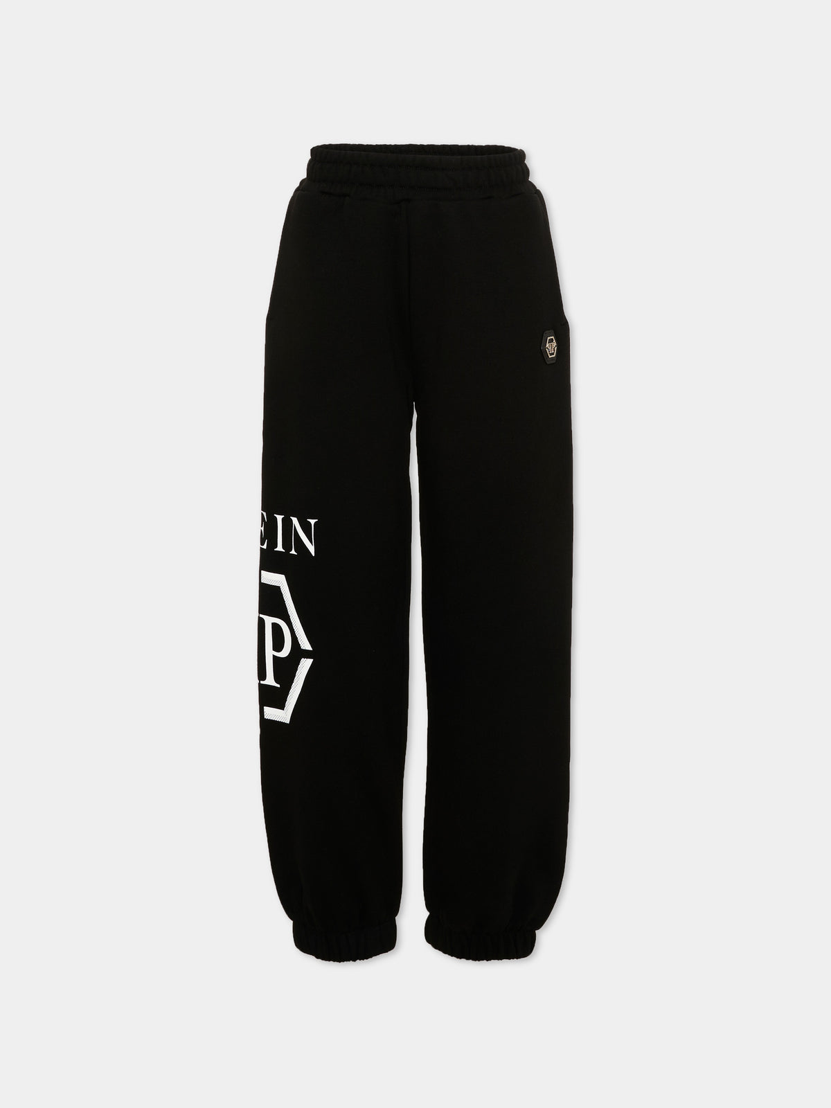 Pantalone nero per bambino con logo,Philipp Plein Junior,F6PHJBFP095 110