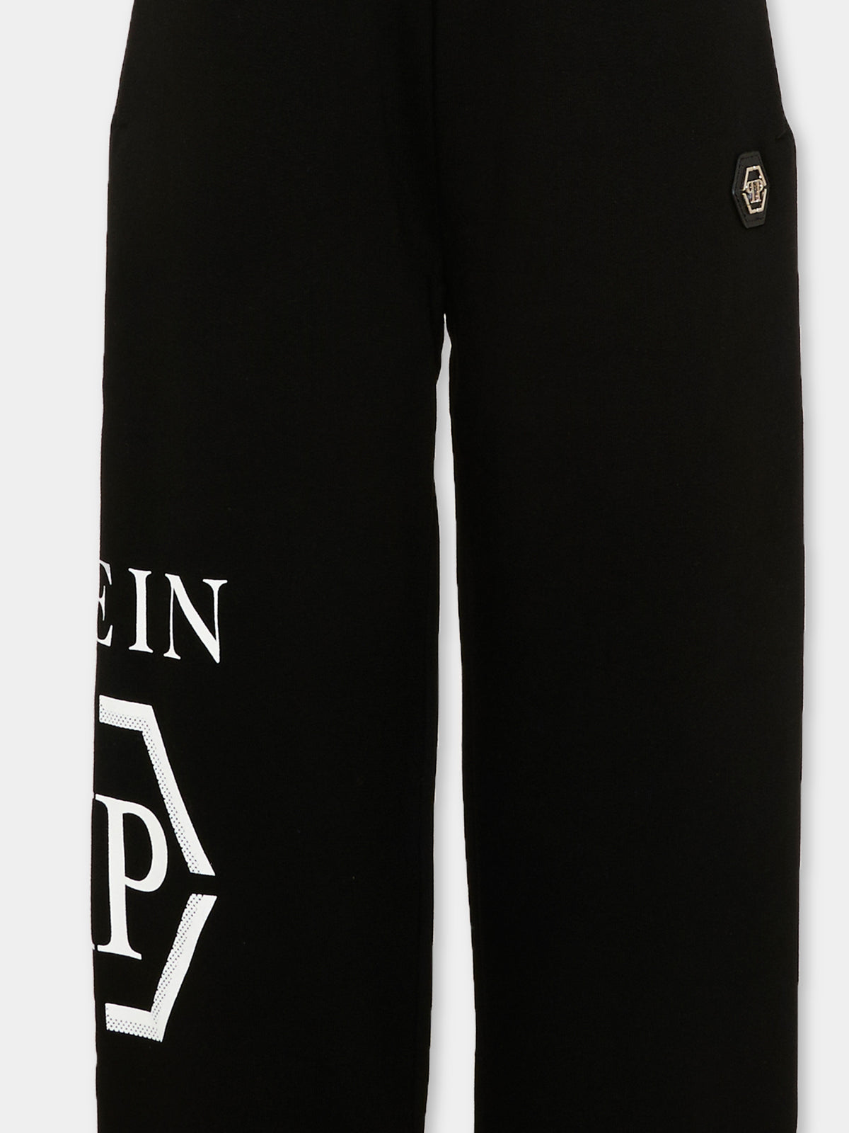 Pantalone nero per bambino con logo,Philipp Plein Junior,F6PHJBFP095 110