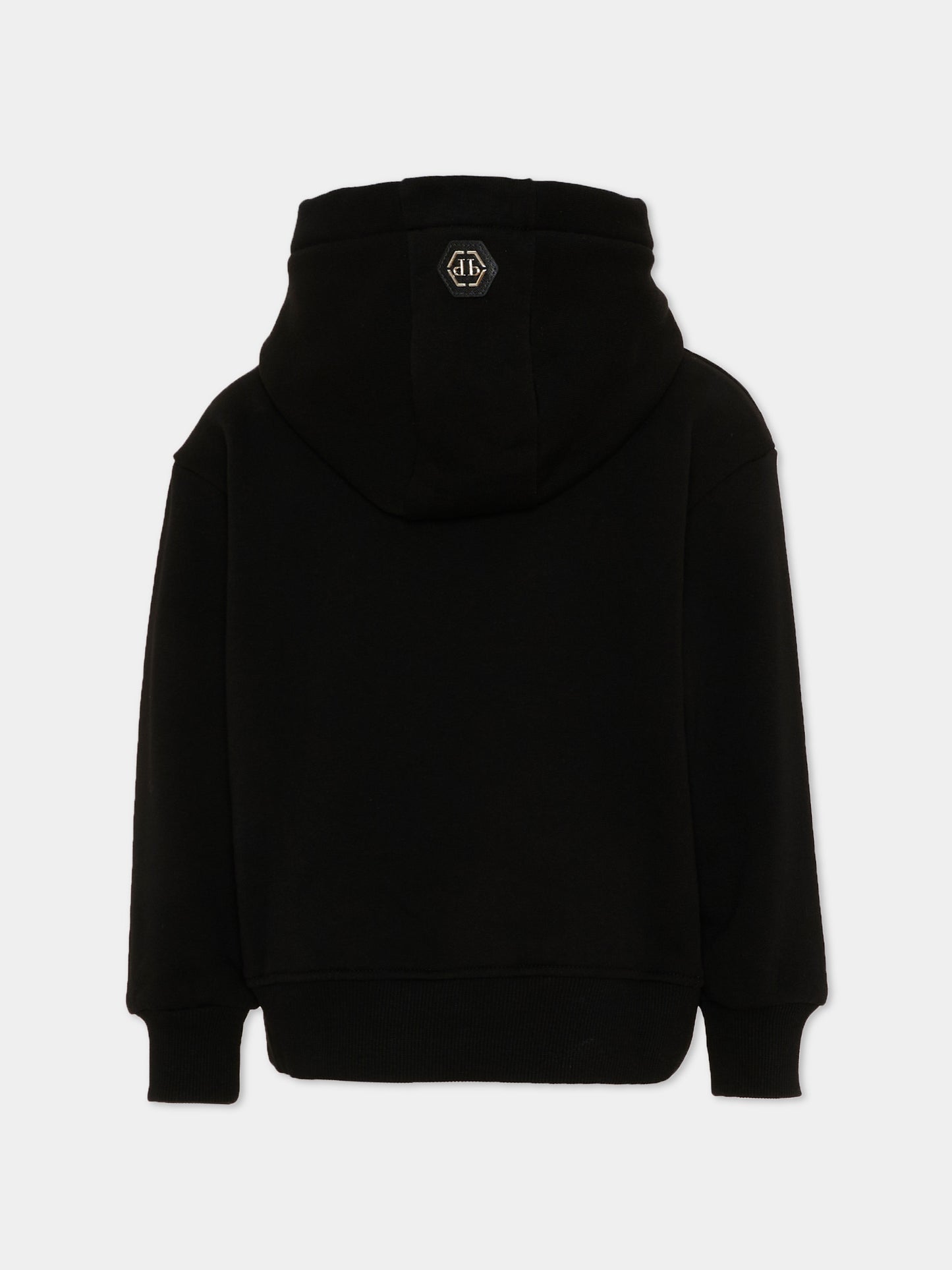 Felpa nera per bambino con logo,Philipp Plein Junior,F6PHJBHS105 110