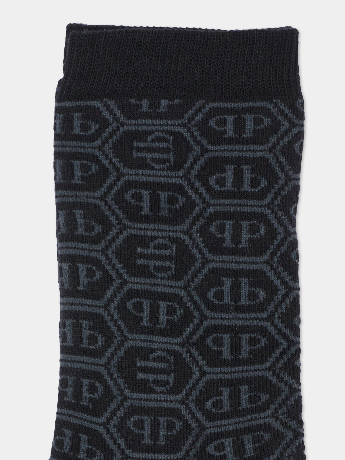 Calze nere per bambino con monogram,Philipp Plein Junior,F6PHJBSO142 110