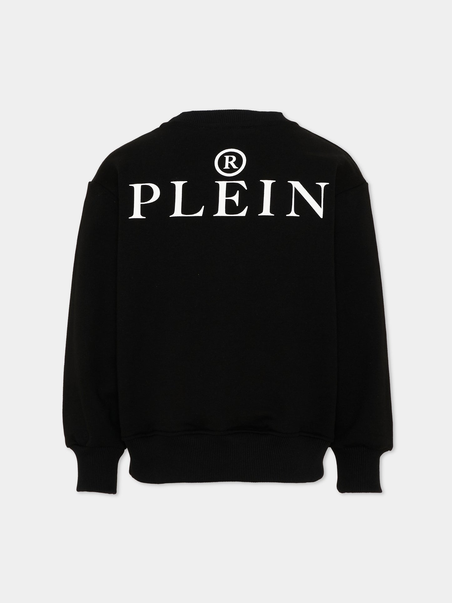 Felpa nera per bambino con logo,Philipp Plein Junior,F6PHJBSW193 110