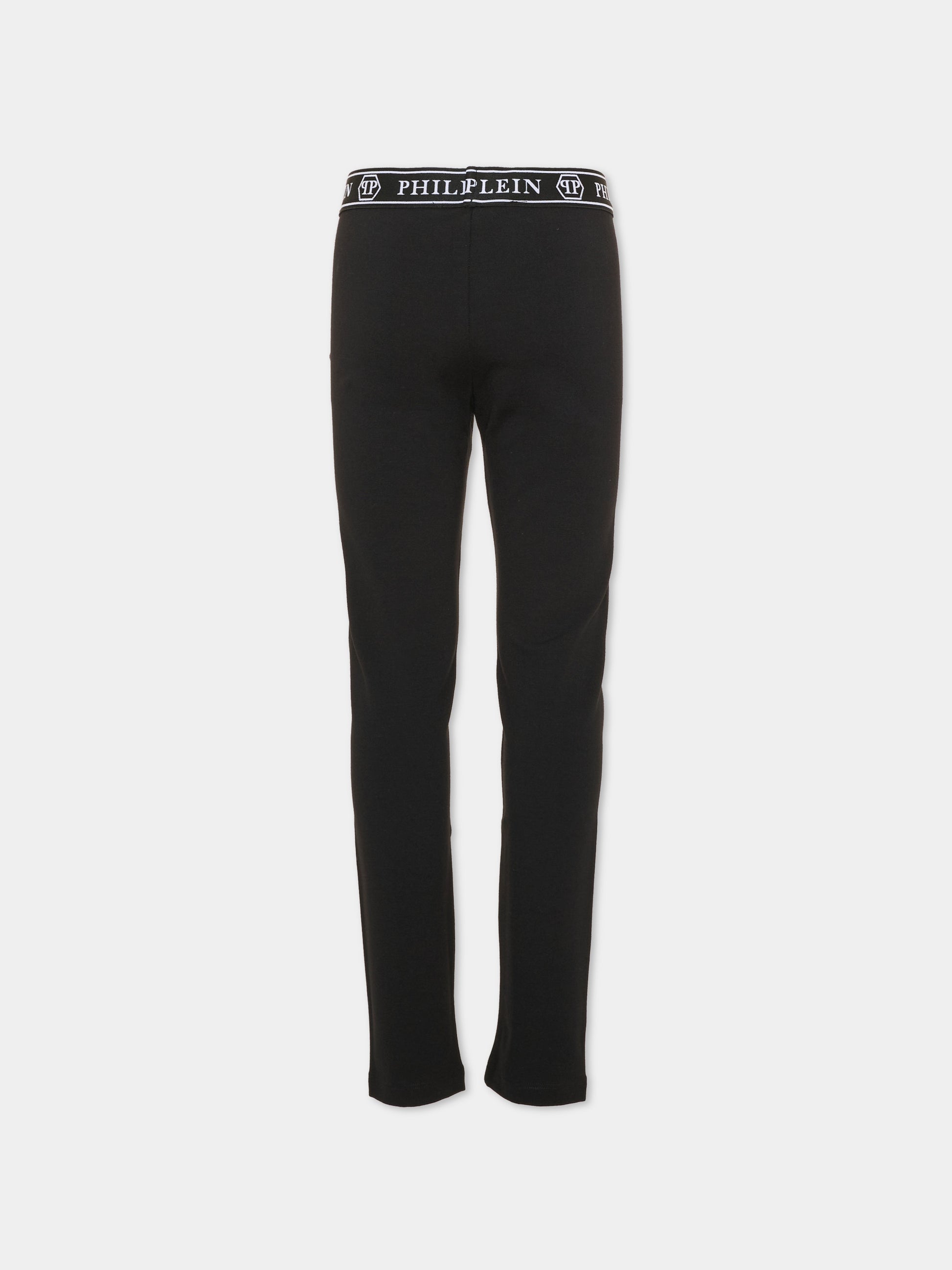 Leggings neri per bambina,Philipp Plein Junior,F6PHJGLG169 110