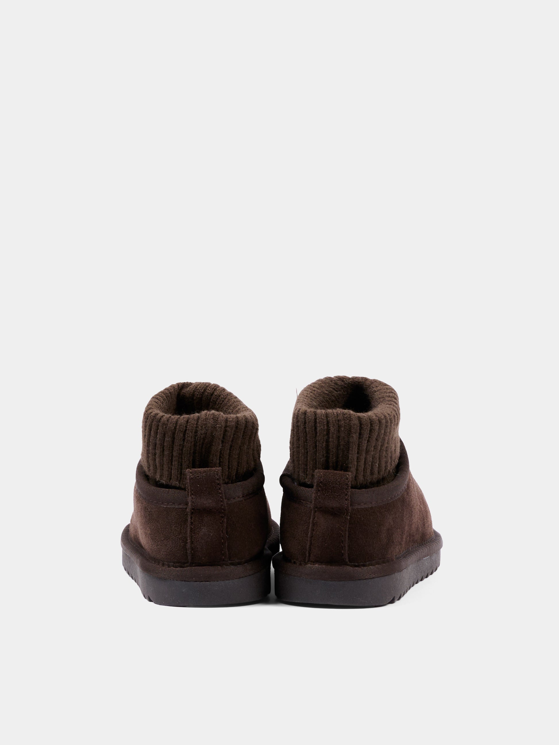 Sabot marrone per bambini con collo a costine,Colors Of California,HC YK261 CHO