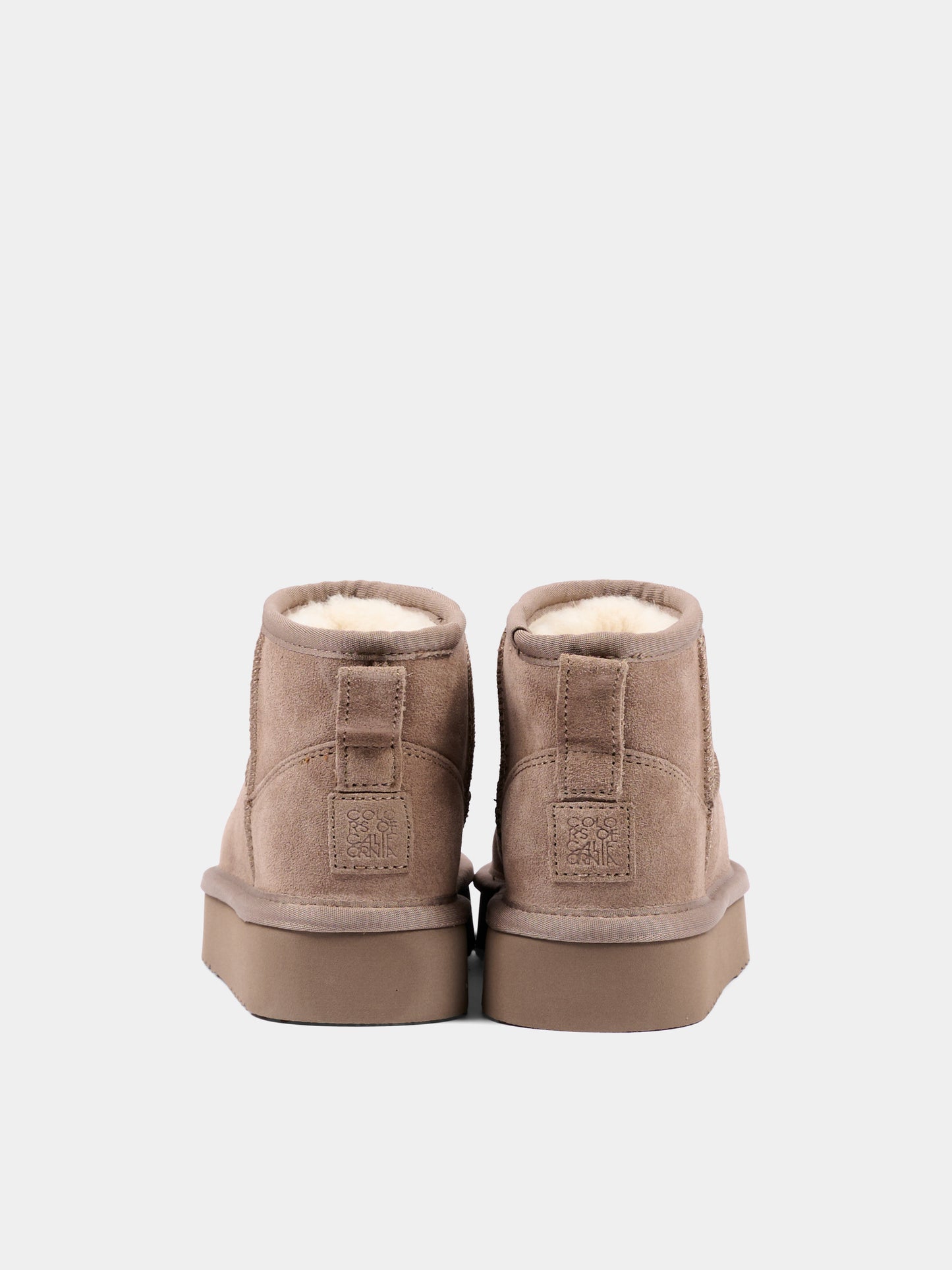 Stivaletti tortora per bambina,Colors Of California,HC YKPLA01 TAU