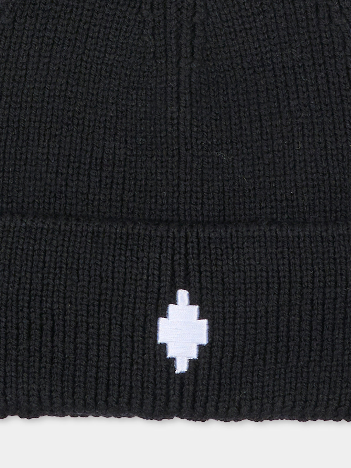 Berretto nero per bambino con logo,County Of Milan Kids,F6CMJUHT047 110