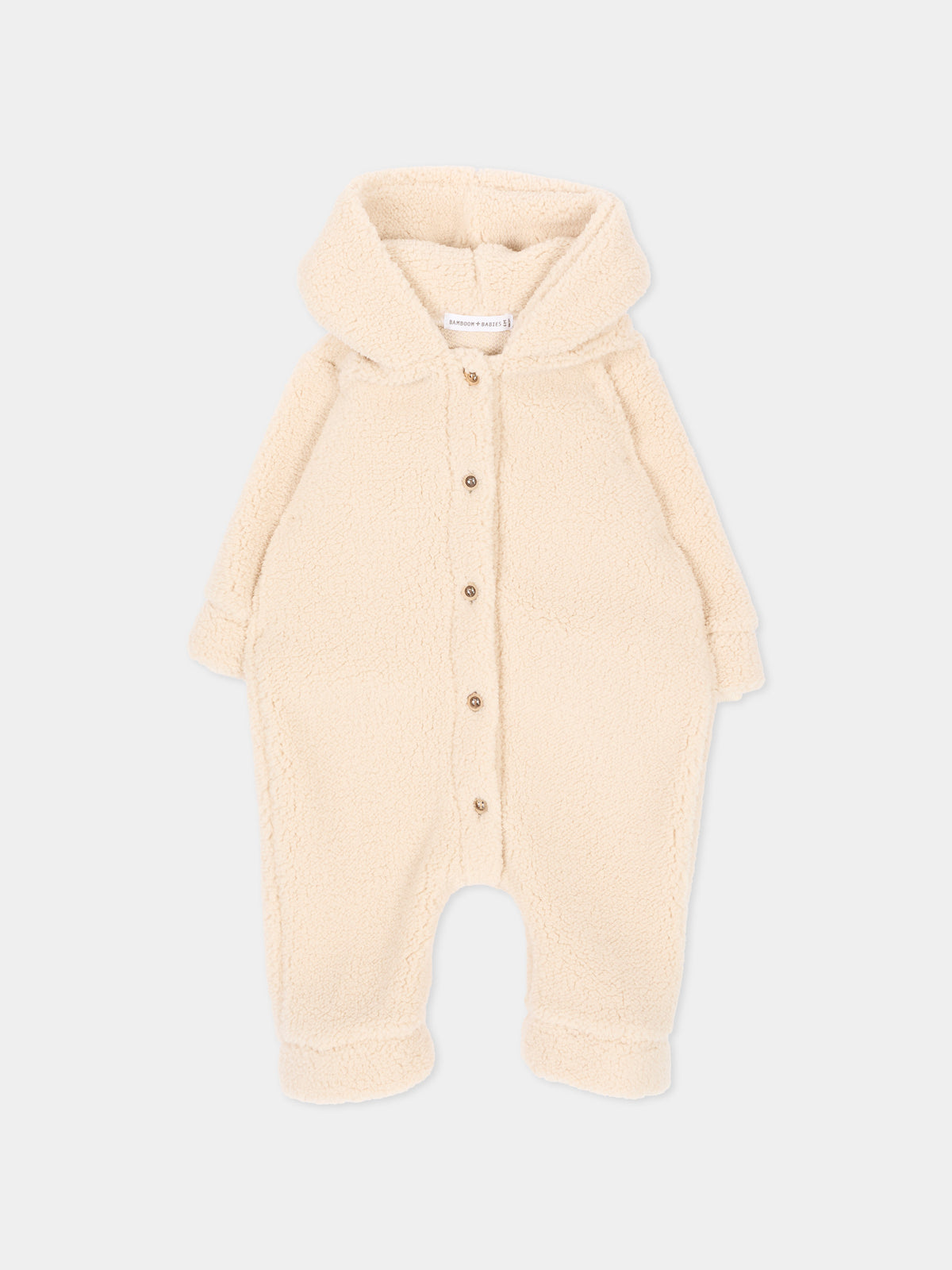 Completo rosa per neonata con cappuccio e orecchie,Bamboom,1262TE00084 WHISPER PINK