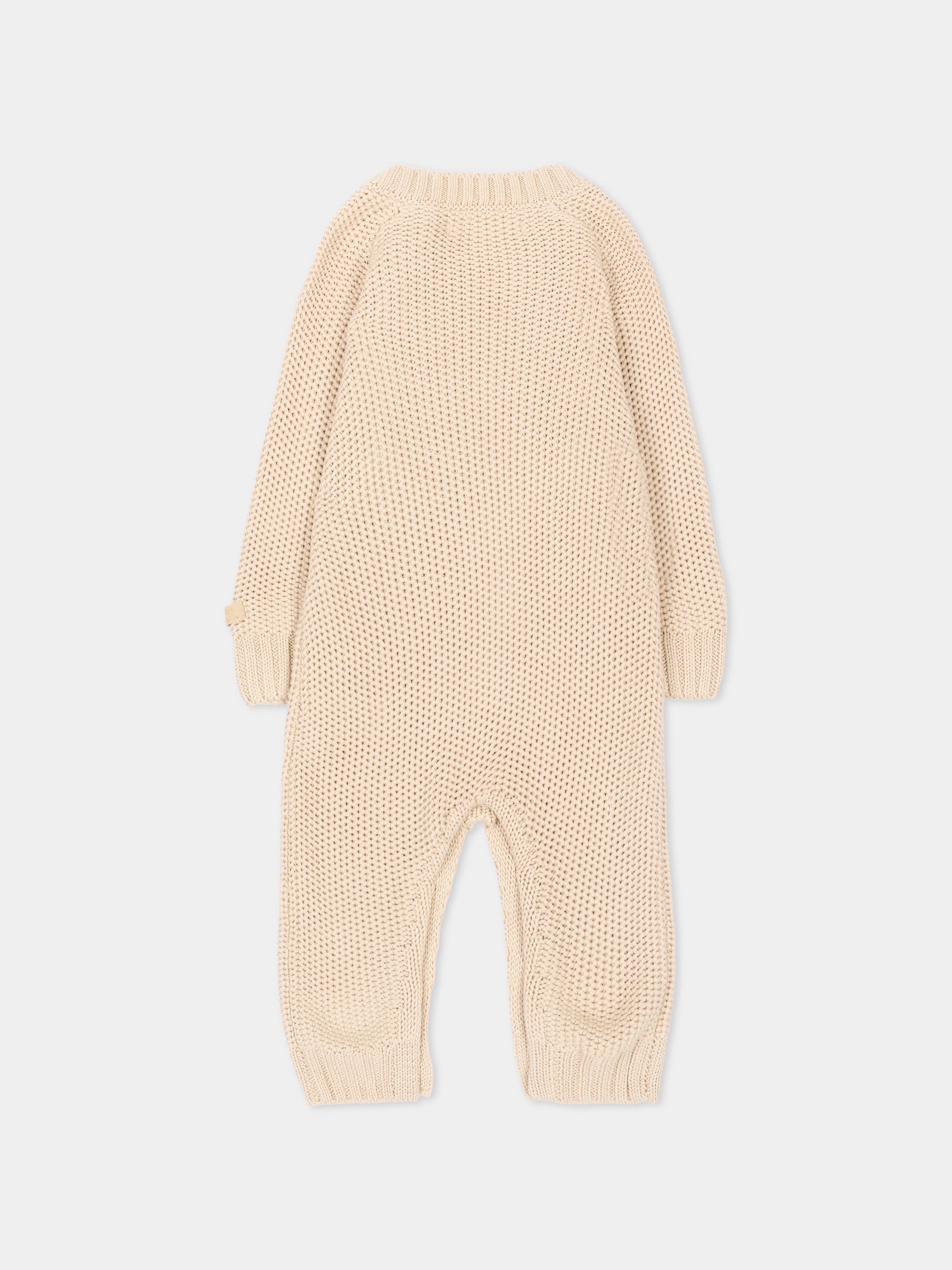 Tutina avorio per neonati in maglia,Bamboom,1263 WARM WHITE