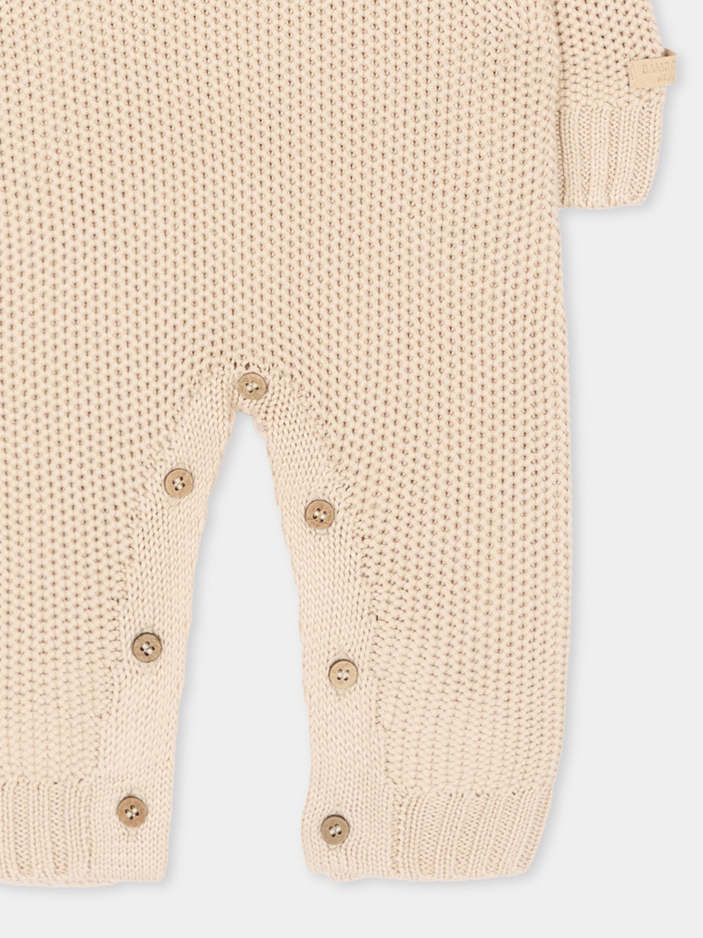 Tutina avorio per neonati in maglia,Bamboom,1263 WARM WHITE