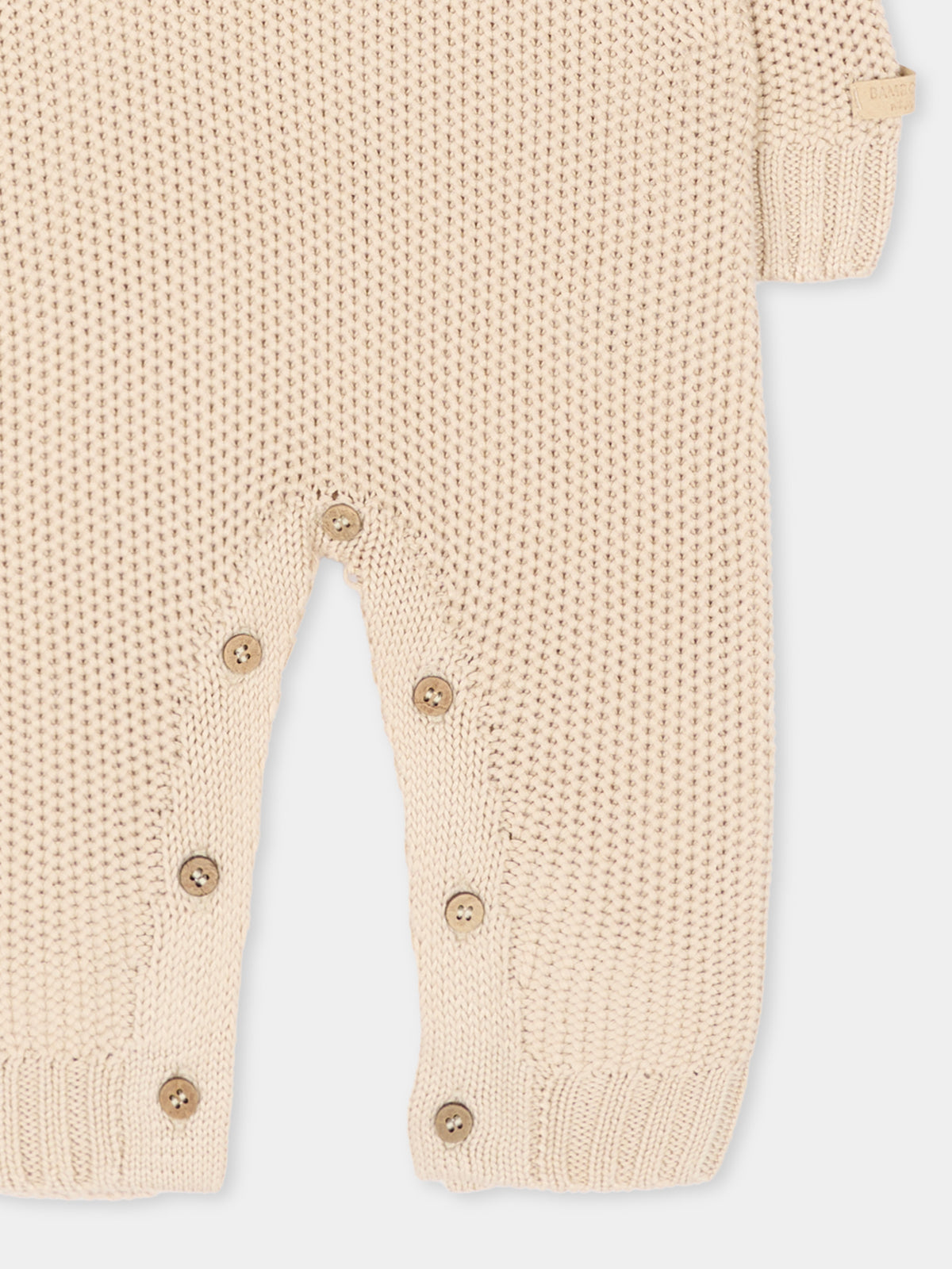 Tutina avorio per neonati in maglia,Bamboom,1263 WARM WHITE