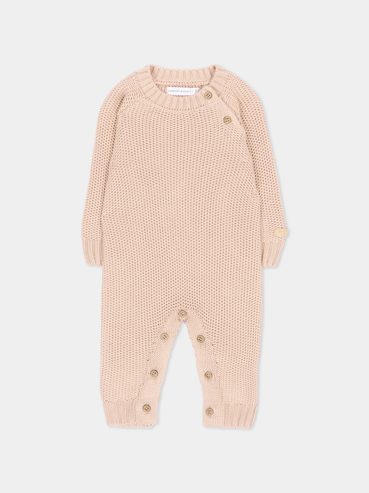 Tutina rosa per neonata in maglia,Bamboom,1263 WHISPER PINK