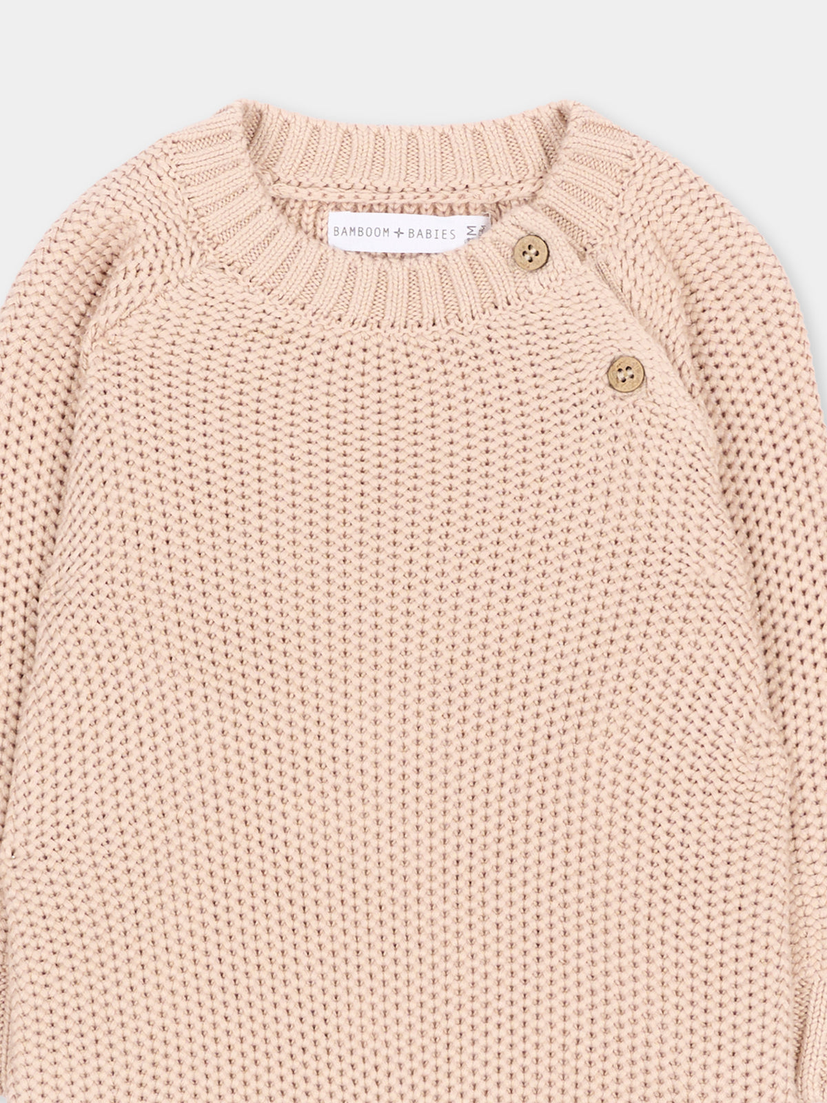 Tutina rosa per neonata in maglia,Bamboom,1263 WHISPER PINK