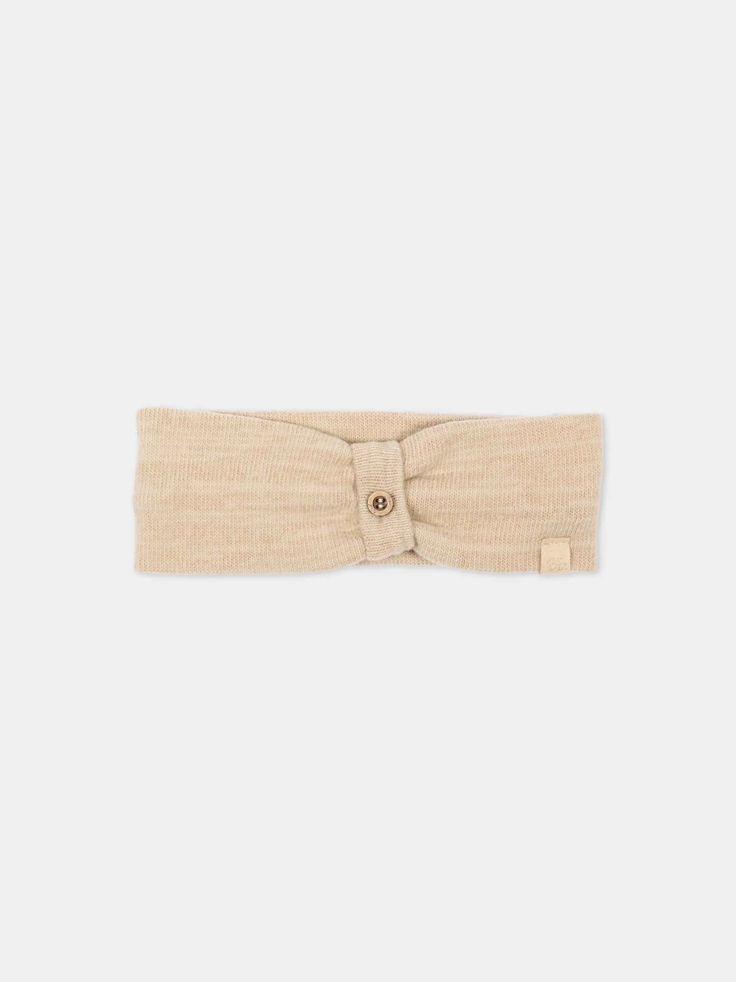 Fascia beige per neonata con nodo,Bamboom,1249TE00088 SAND