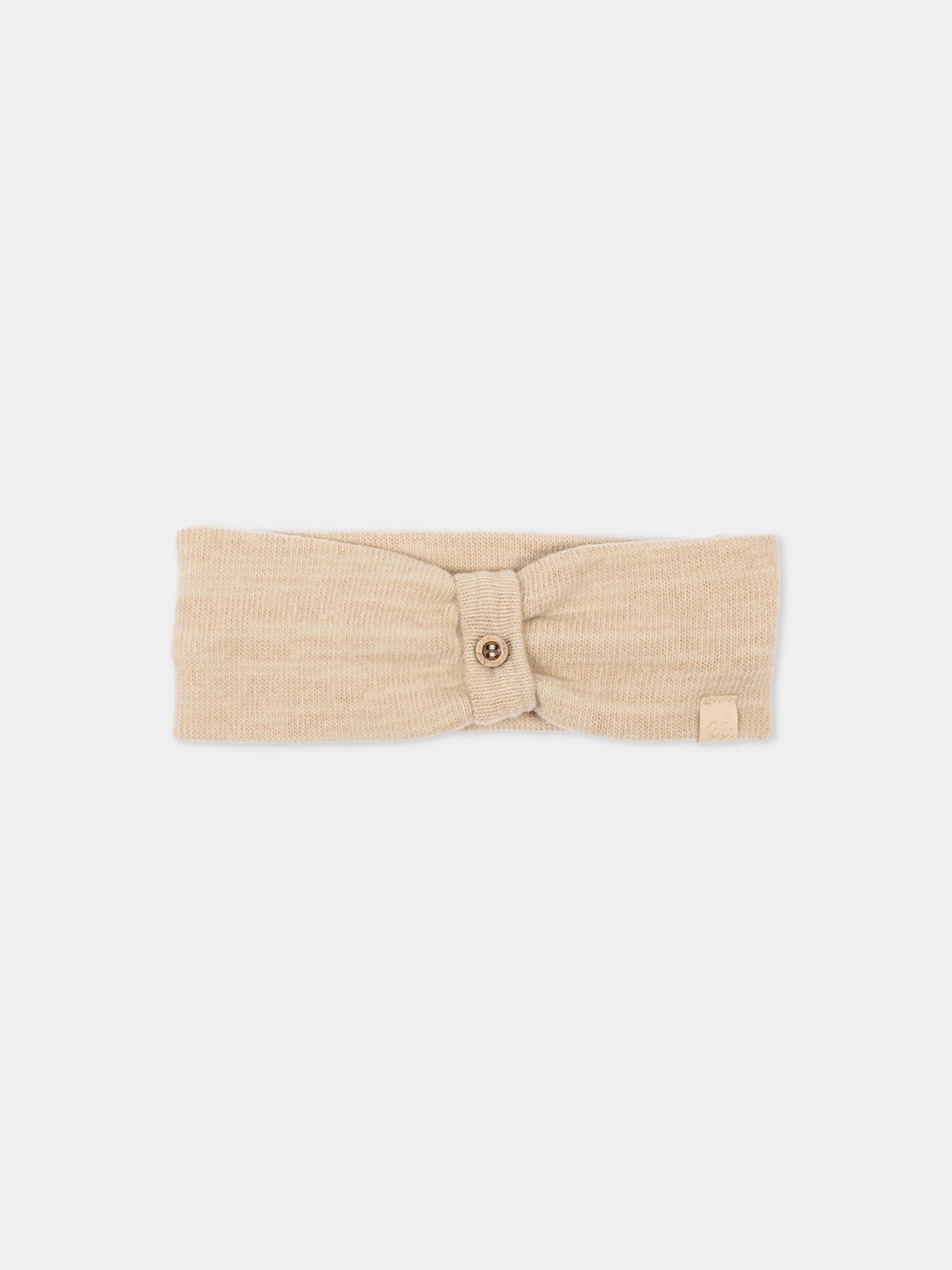 Fascia beige per neonata con nodo,Bamboom,1249TE00088 SAND