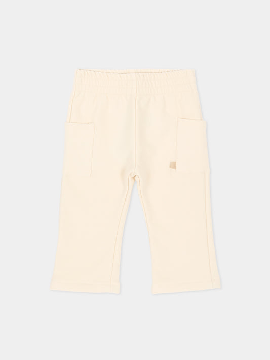 Pantalone avorio per neonati,Bamboom,1246TE00086 WARM WHITE