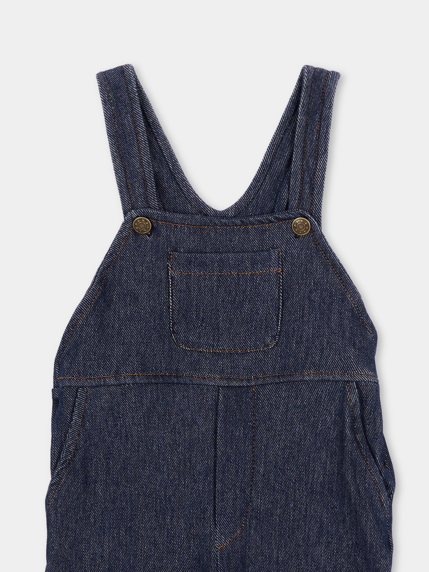 Salopette denim per neonato,Bamboom,1250TE00083 JEANS BLU