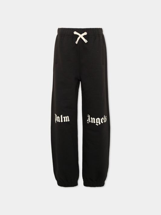Pantalone nero per bambini con logo,Palm Angels,F6PAJBFP016 110
