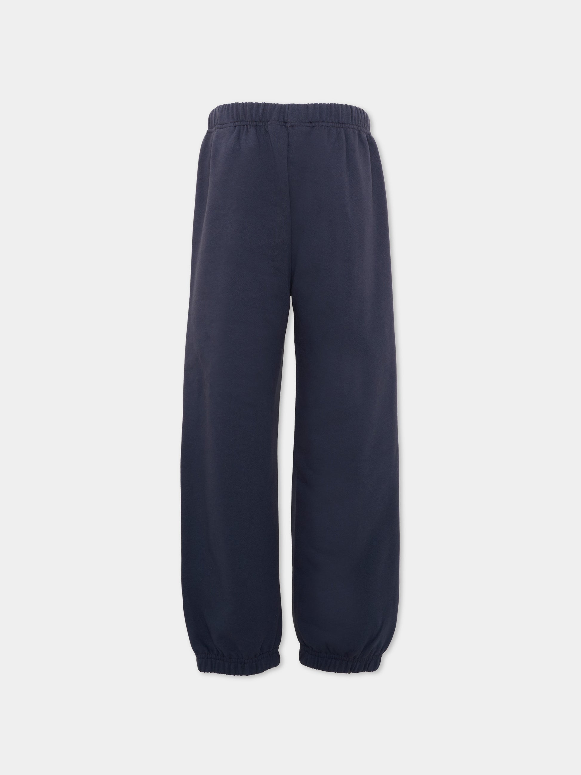 Pantalone blu con logo stampato,Palm Angels,F6PAJBFP016 1528