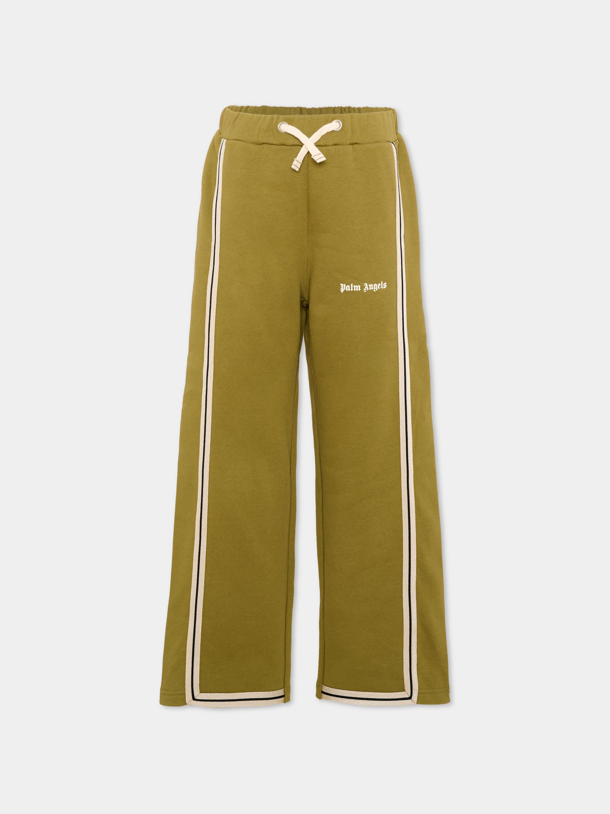 Pantalone verde per bambini con logo,Palm Angels,F6PAJBFP027 1529
