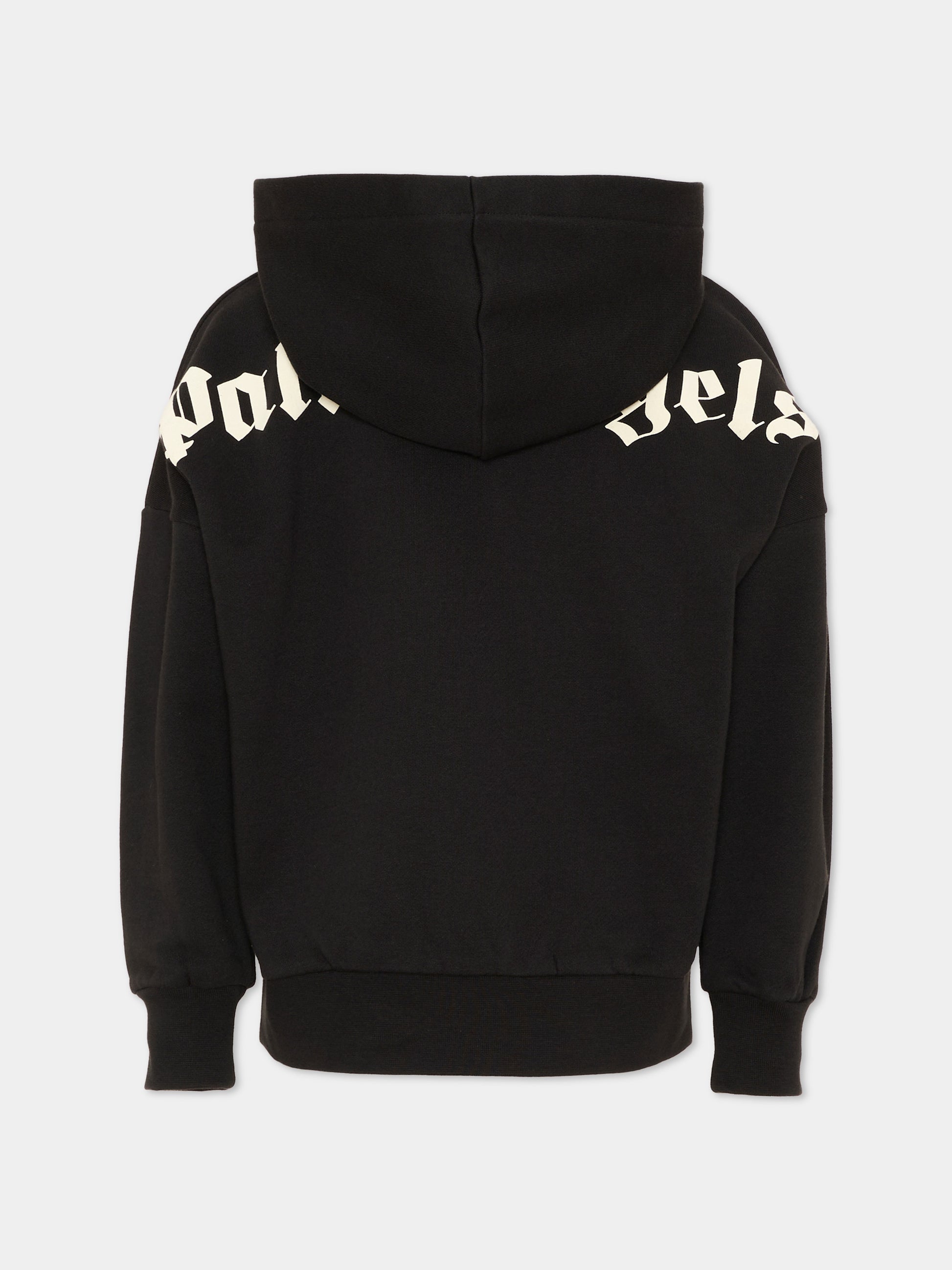 Felpa nera per bambini con logo,Palm Angels,F6PAJBZH015 110