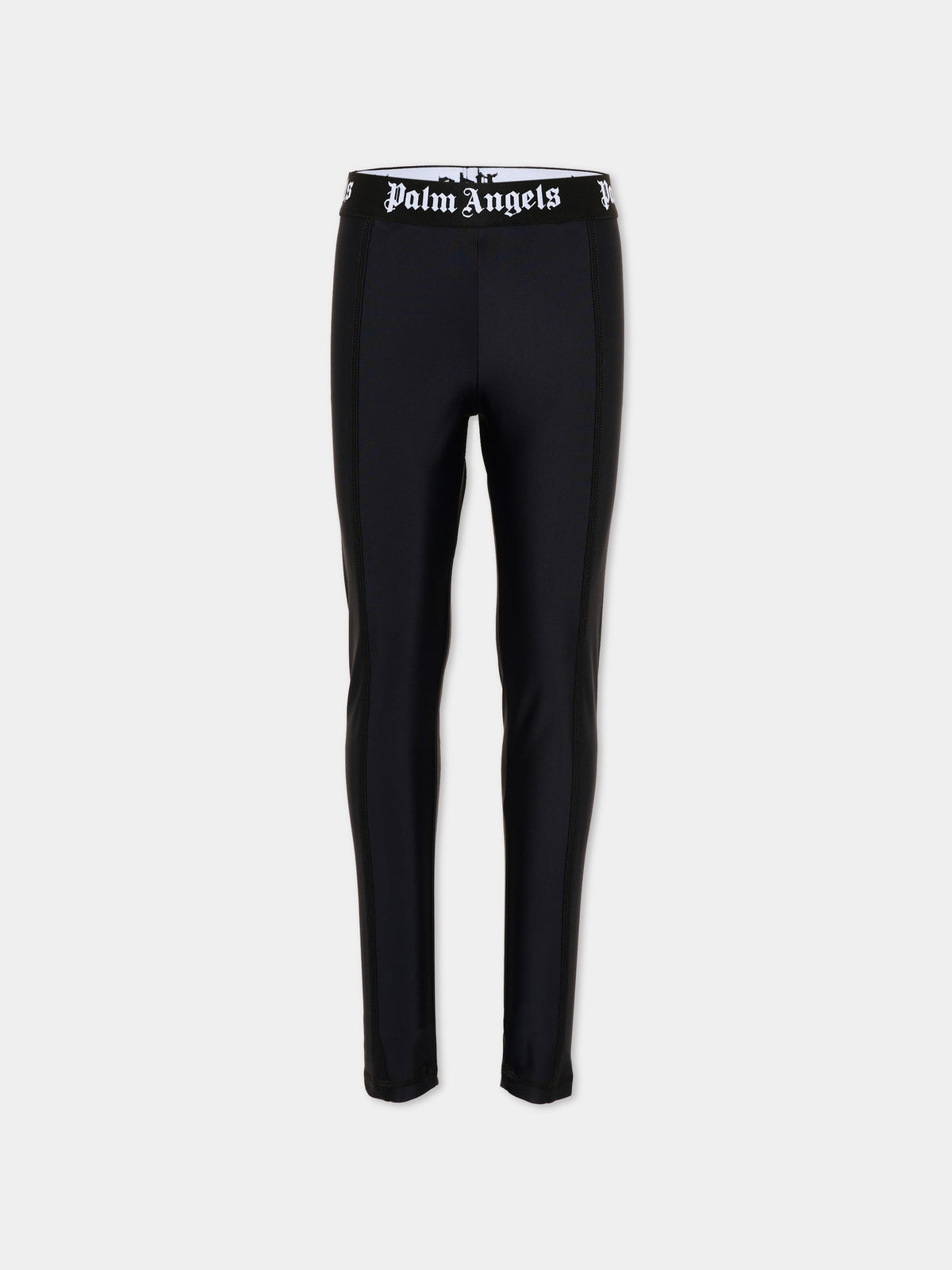 Leggings nero per bambina con logo,Palm Angels,F6PAJGLG127 110