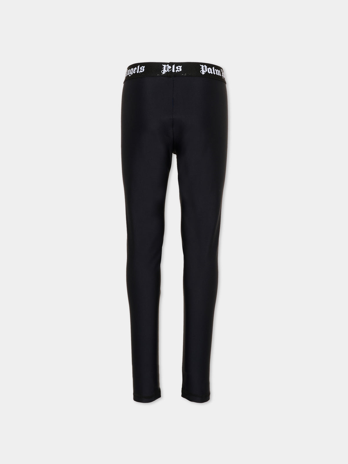 Leggings nero per bambina con logo,Palm Angels,F6PAJGLG127 110