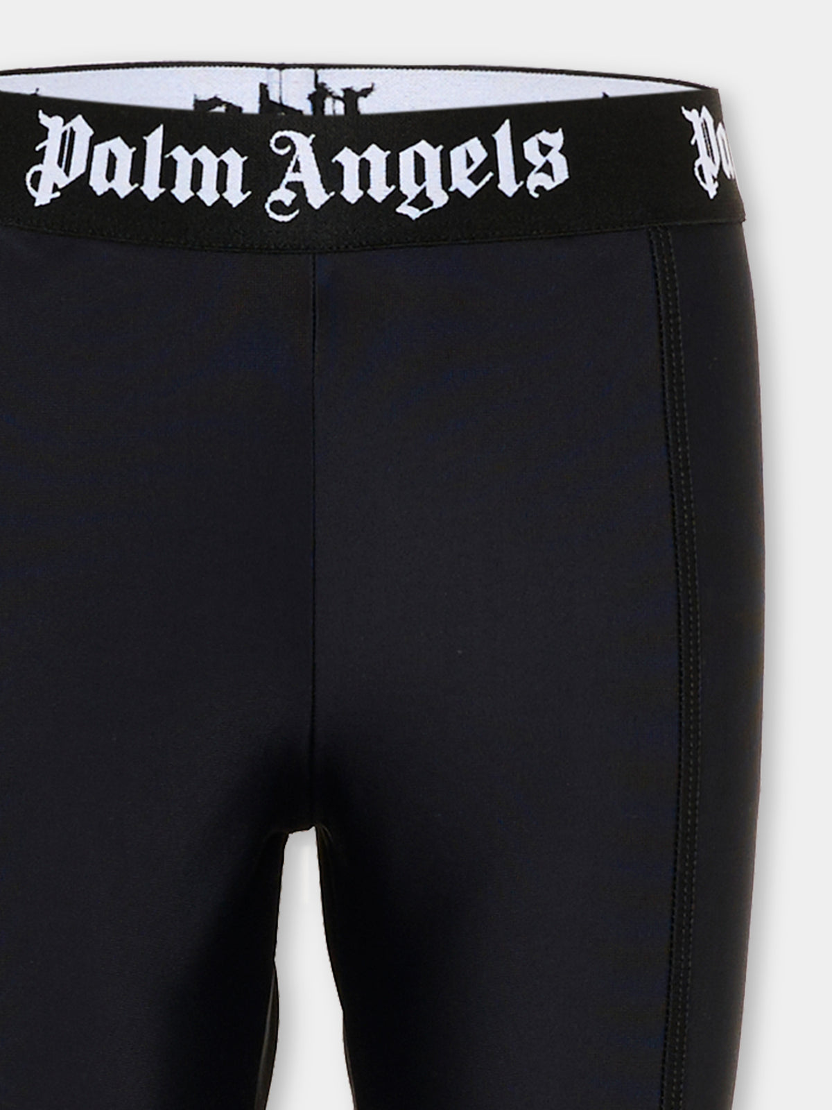 Leggings nero per bambina con logo,Palm Angels,F6PAJGLG127 110
