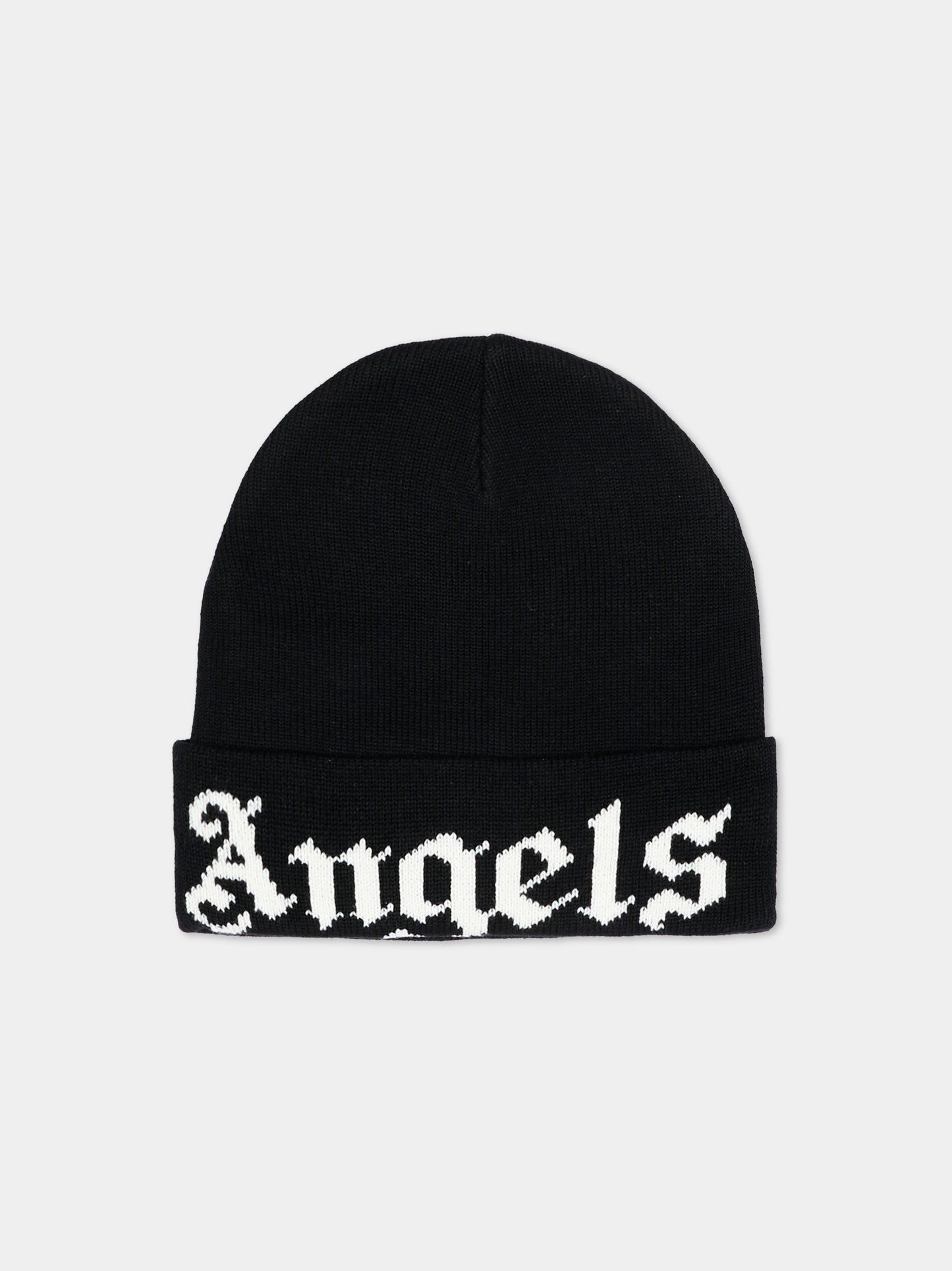 Berretto nero per bambini con logo,Palm Angels,F6PAJBHT227 110