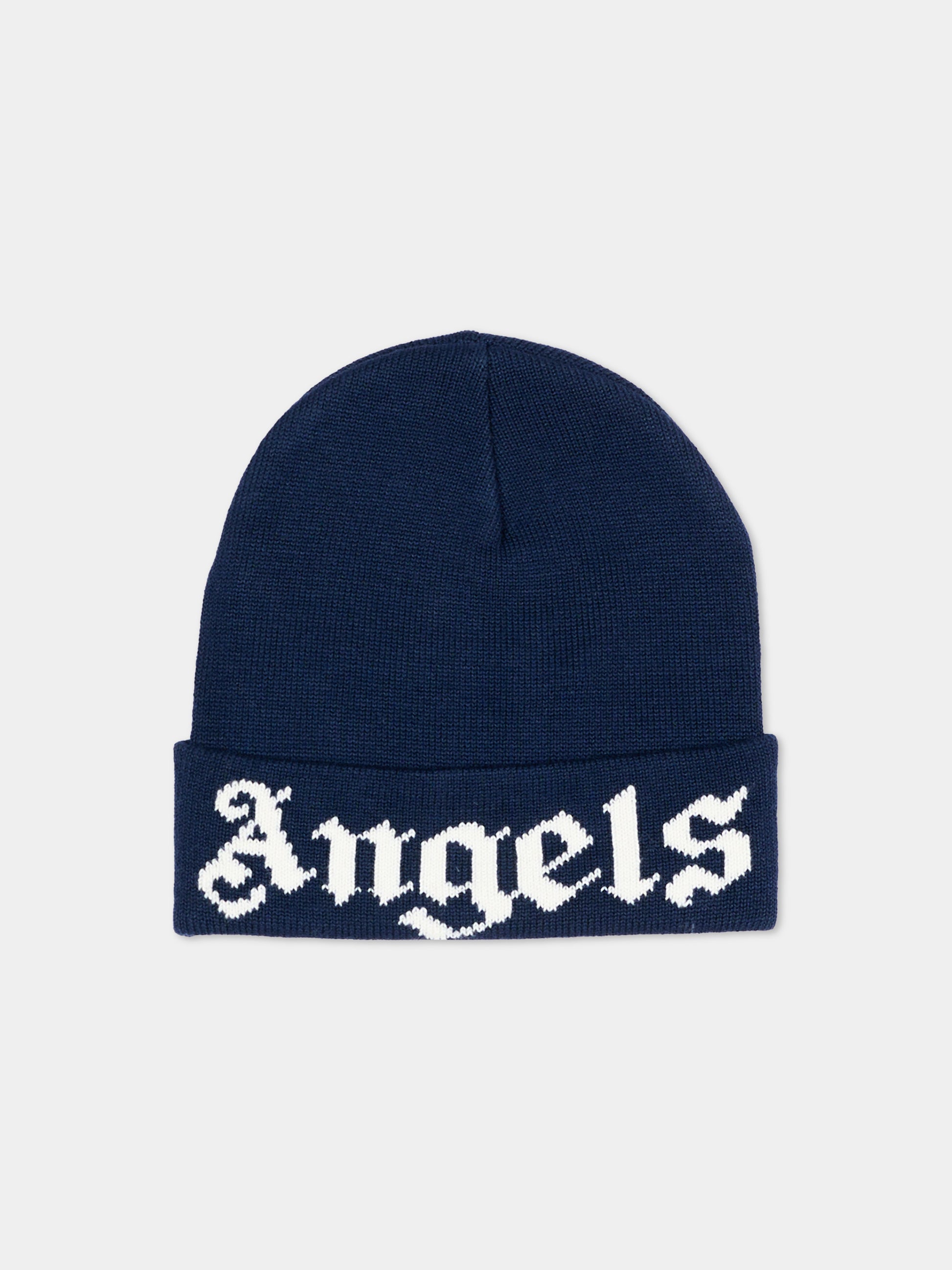 Berretto blu per bambini con logo,Palm Angels,F6PAJBHT227 1528