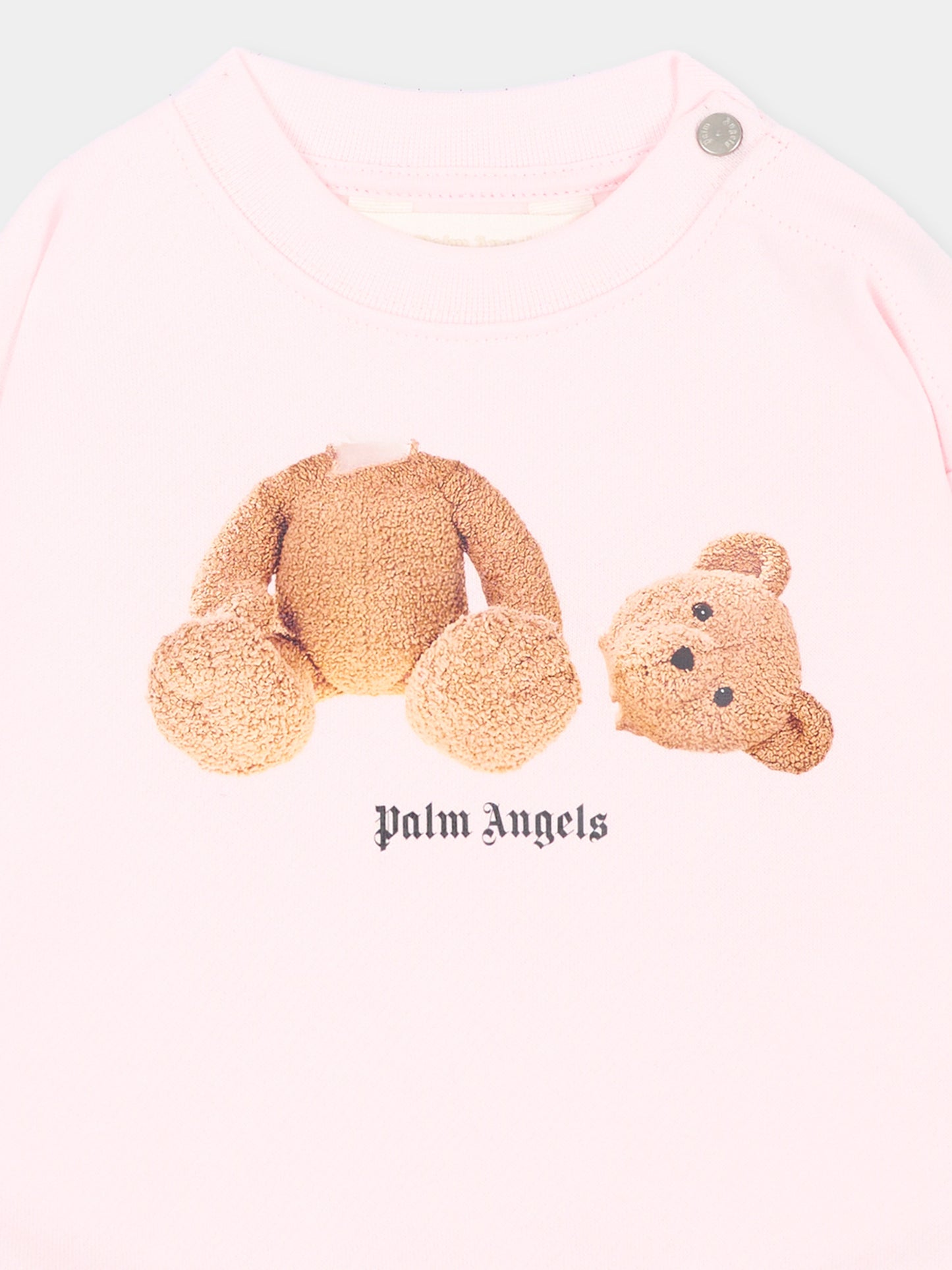 Felpa rosa per neonata con bear,Palm Angels,F6PANGSW191 042