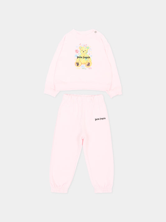 Completo sportivo lungo rosa con teddy bear,Palm Angels,F6PANGTP198 042