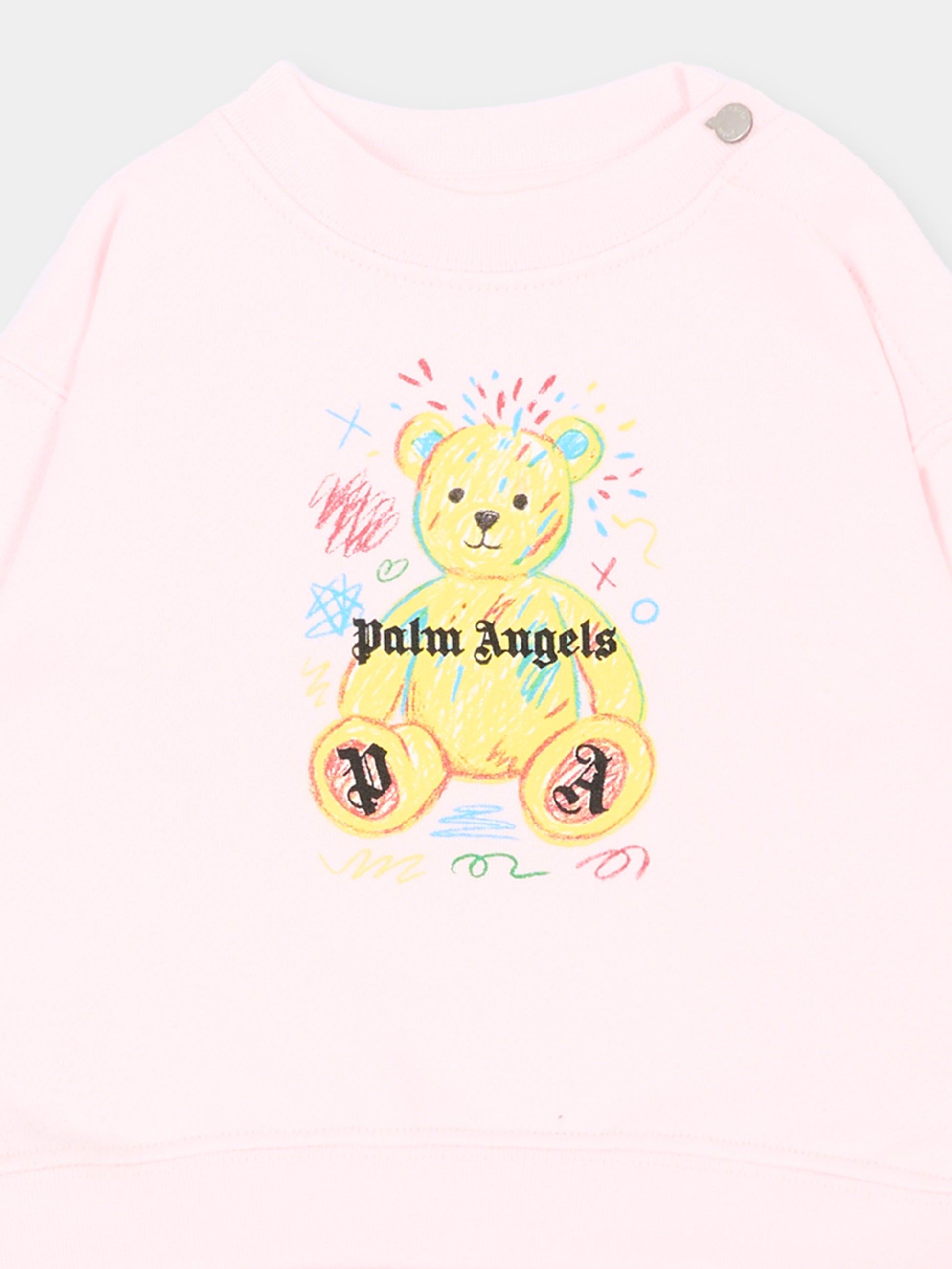 Completo sportivo lungo rosa con teddy bear,Palm Angels,F6PANGTP198 042
