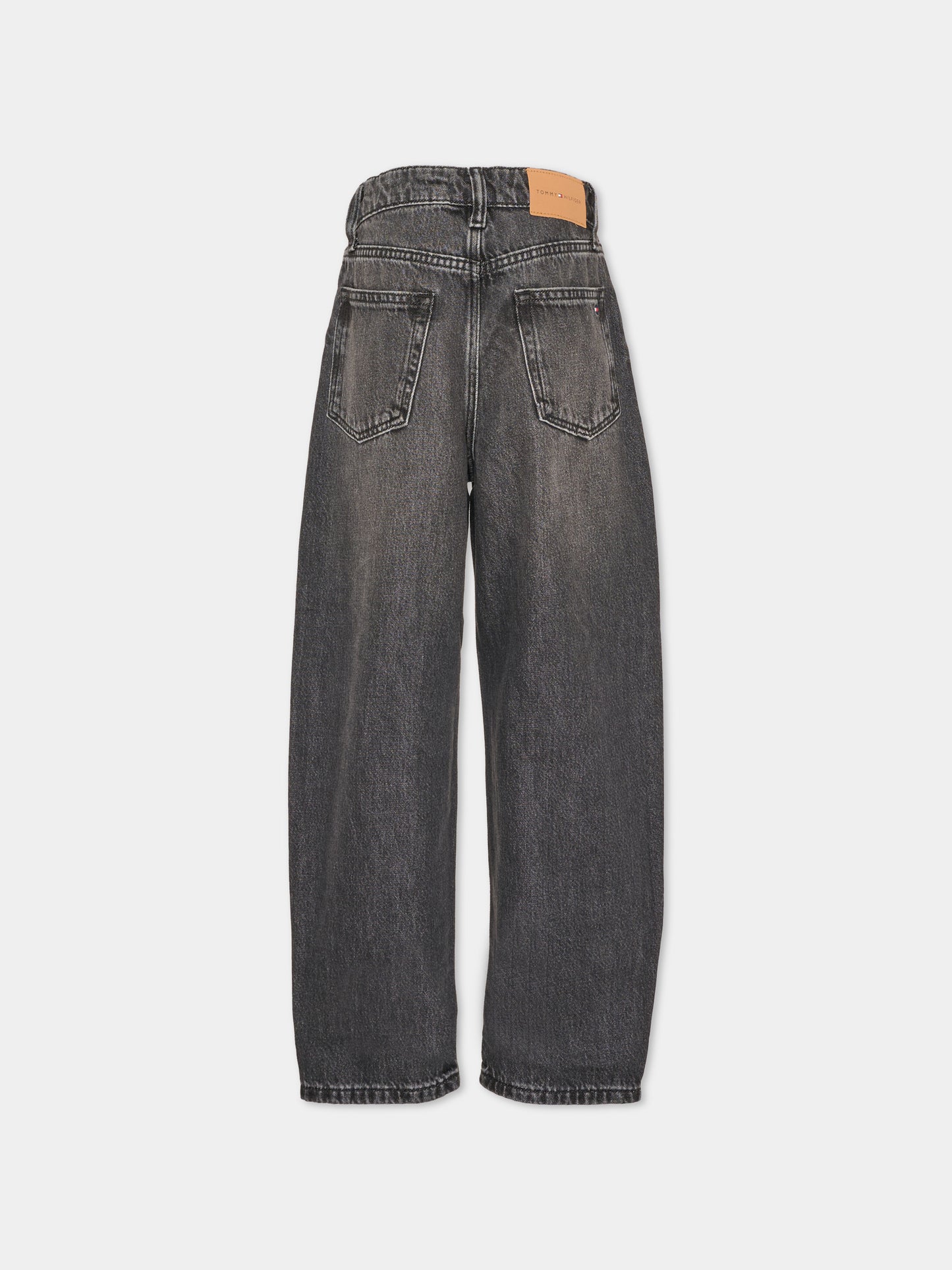 Jeans nero per bambini con logo,Tommy Hilfiger Junior,KB0KB10679 1BY