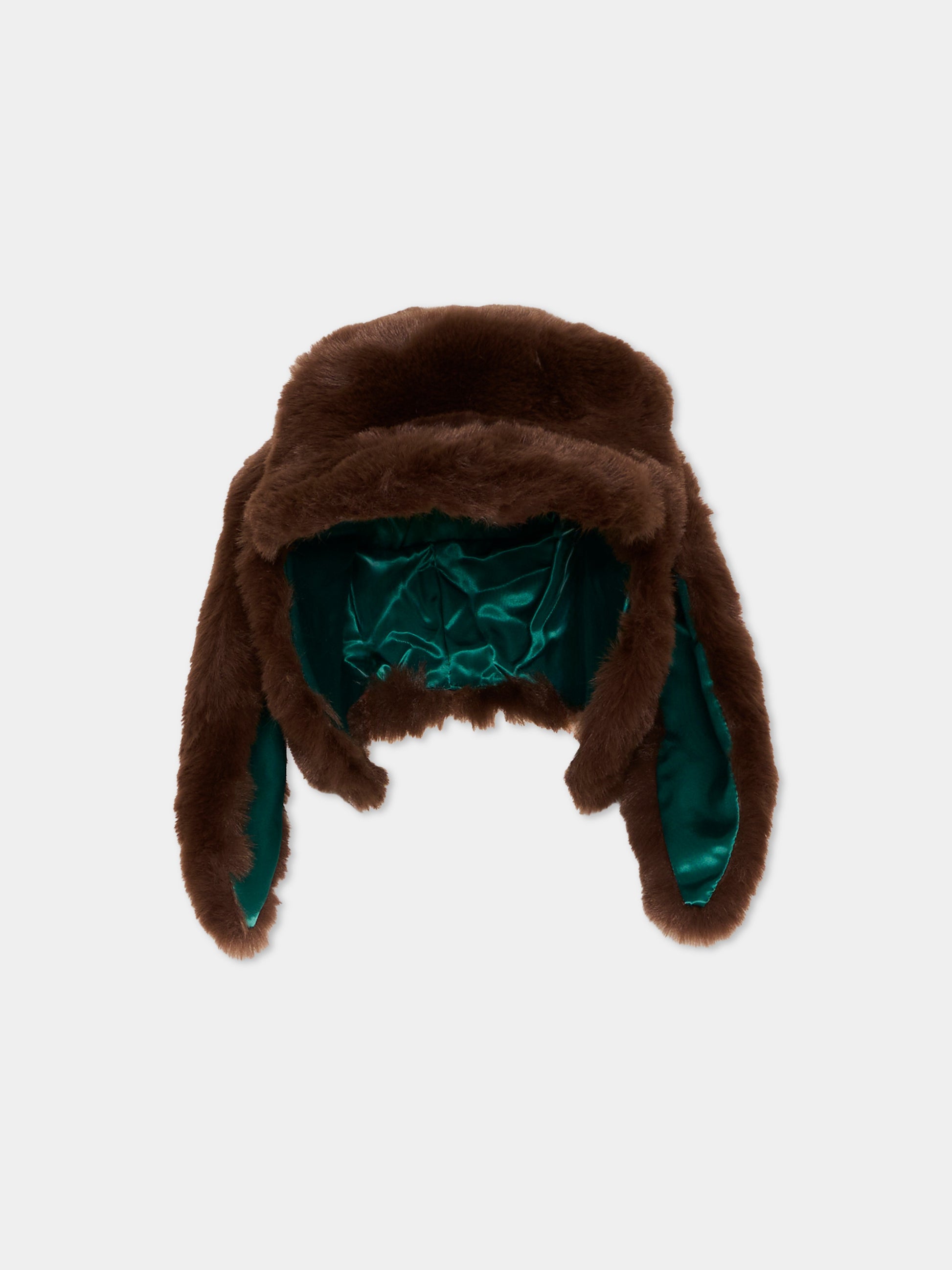 Cappello marrone per bambini con paraorecchie,Mini Rodini,2676511016